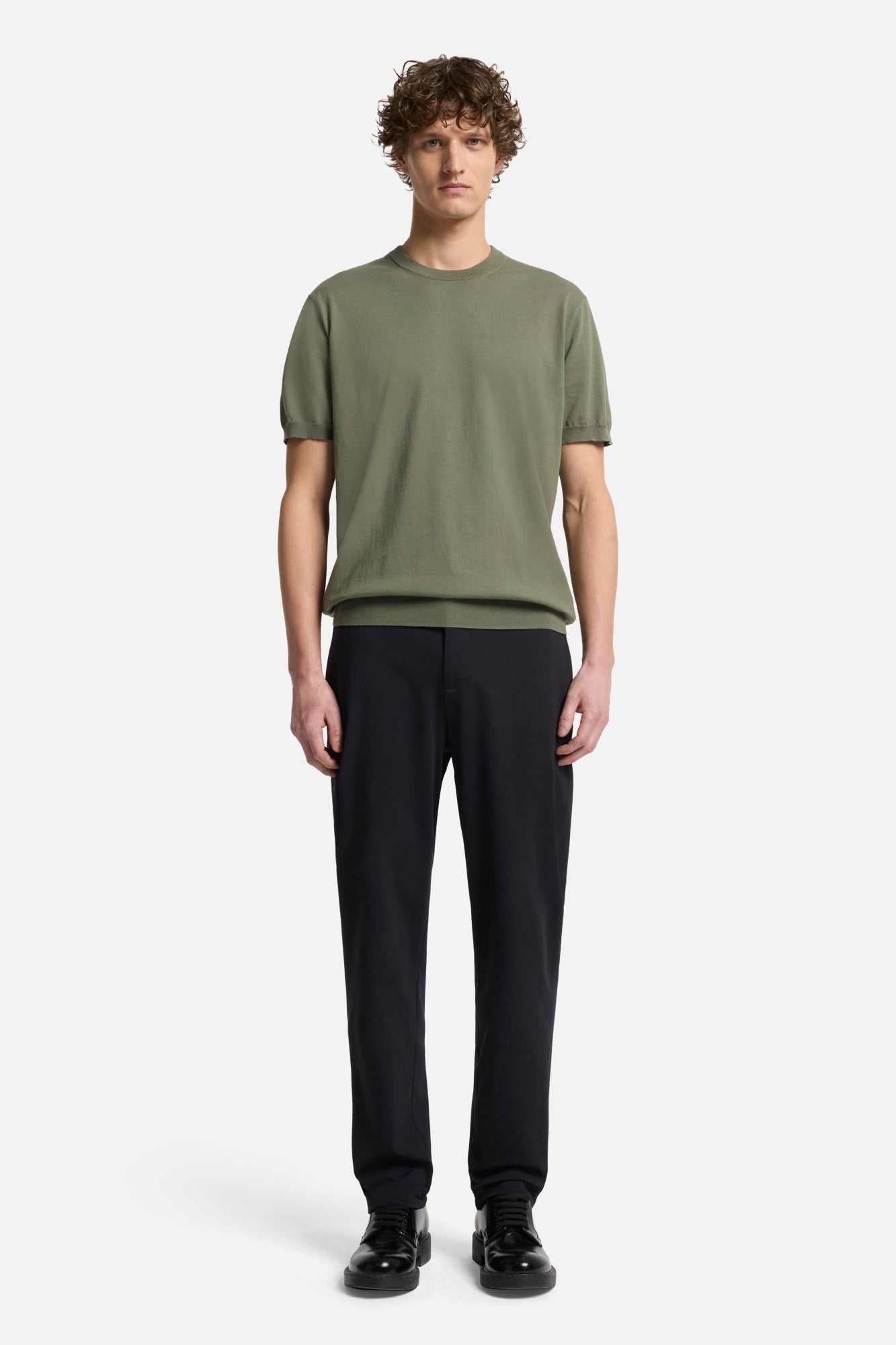 7-for-all-mankind-classic-cotton-kurzarm-pullover-army-green image 2