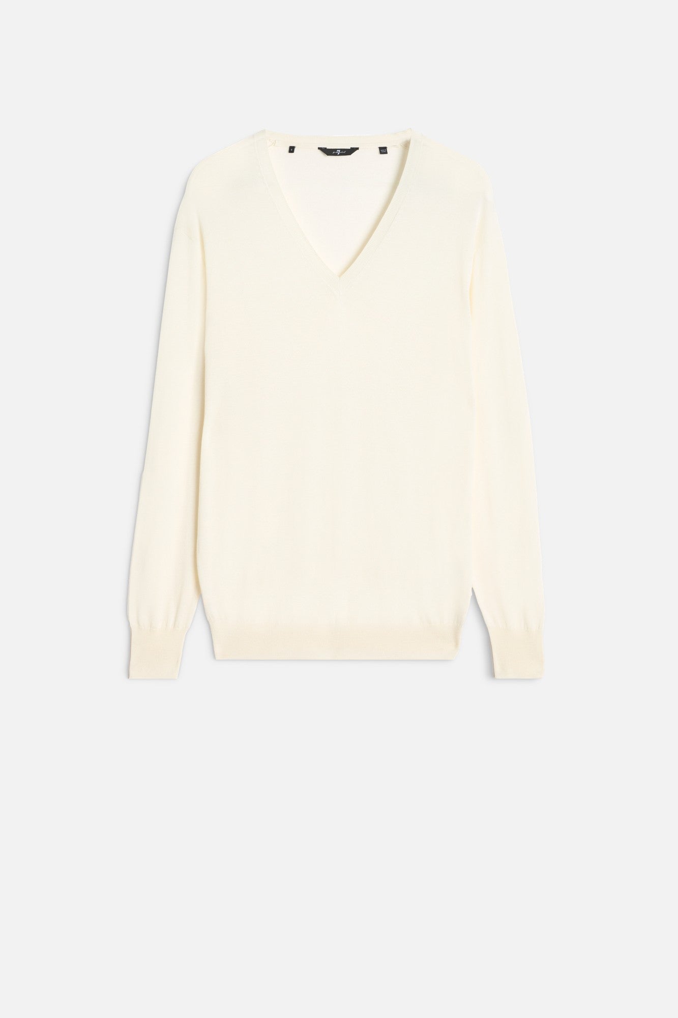 7-for-all-mankind-seidenmix-v-neck-pullover-in-ivory image 1