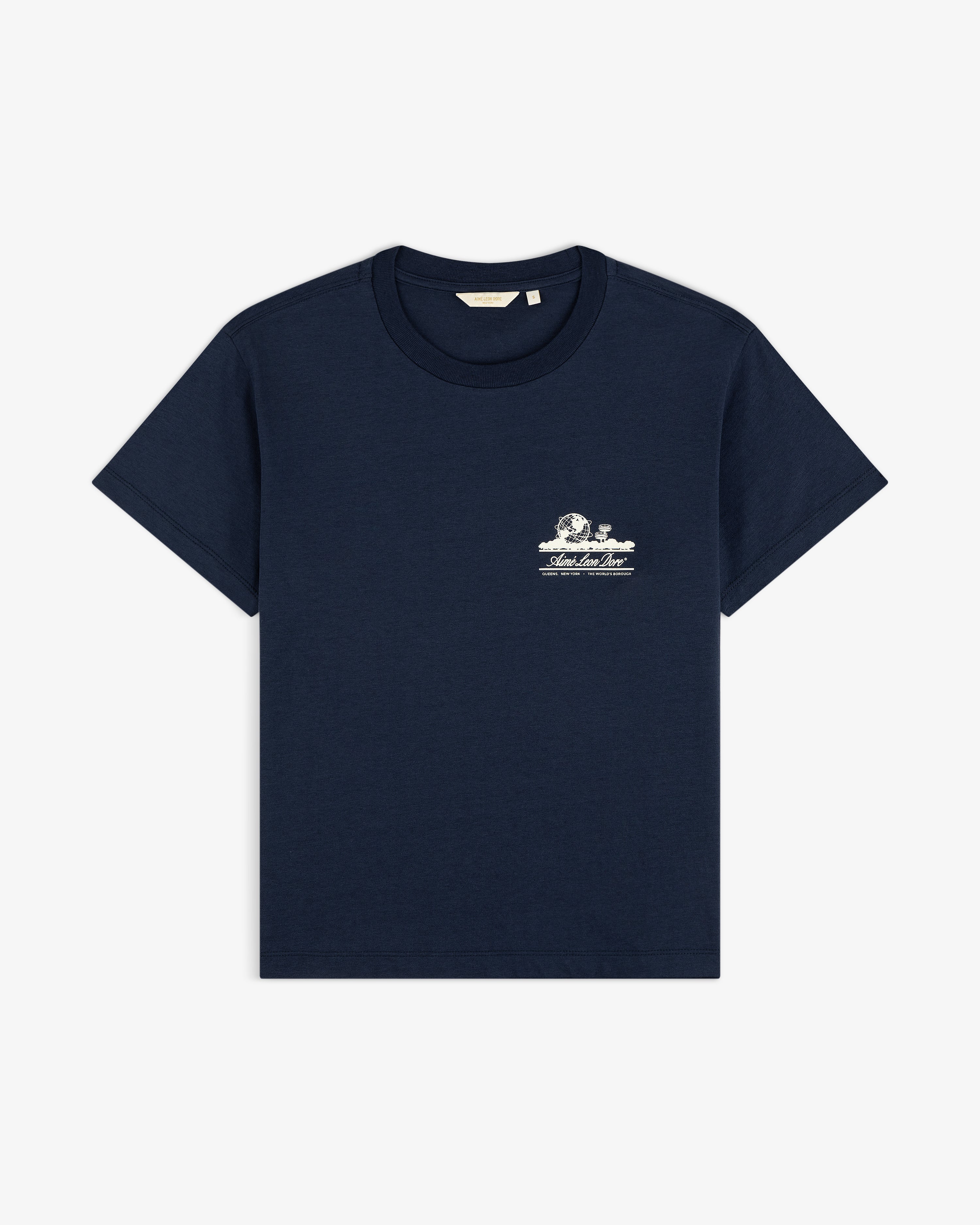 aim-leon-dore-cropped-aloe-blend-unisphere-tee-navy-boxsyg-damen-t-shirt image 3