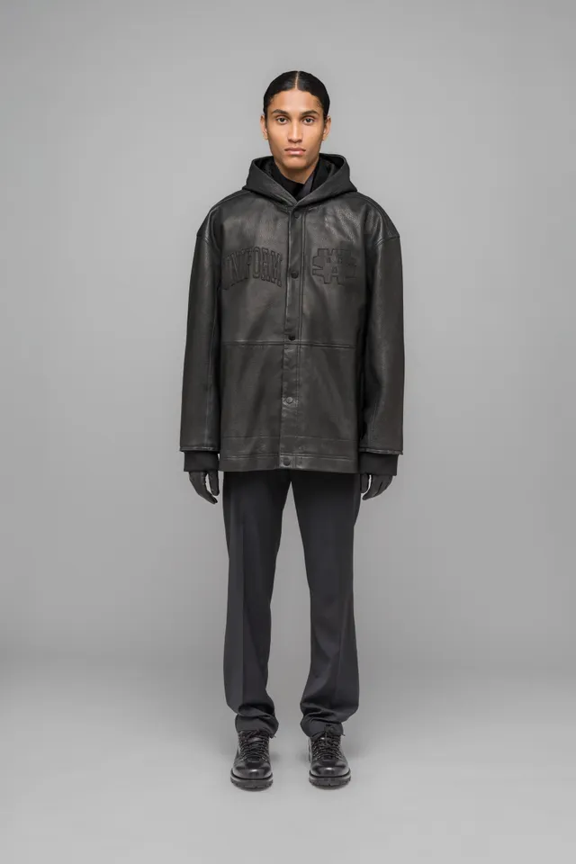 032c-leather-coach-jacket-lammleder-jacke image 1