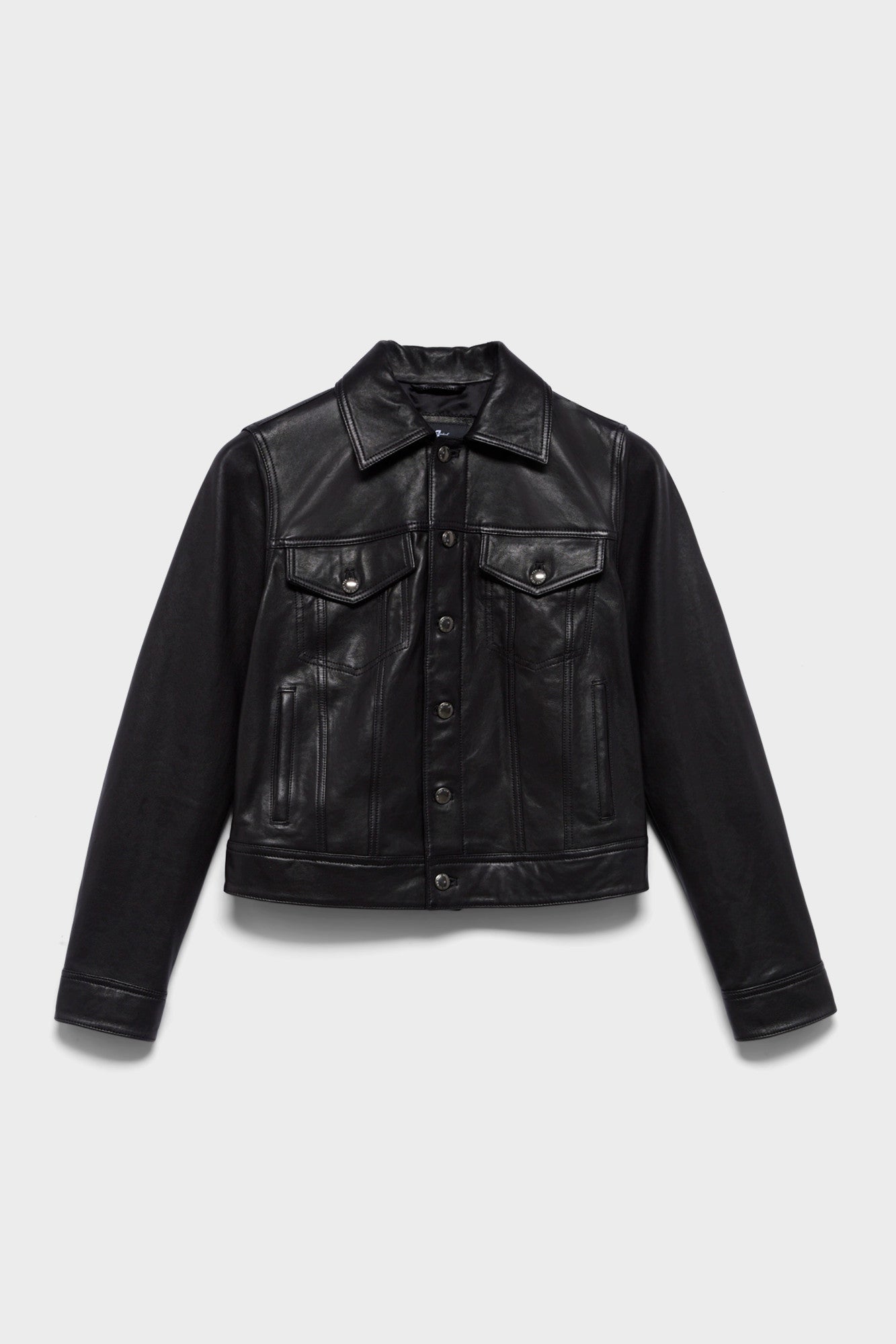 7-for-all-mankind-adi-trucker-jacket-leder-schwarz image 1
