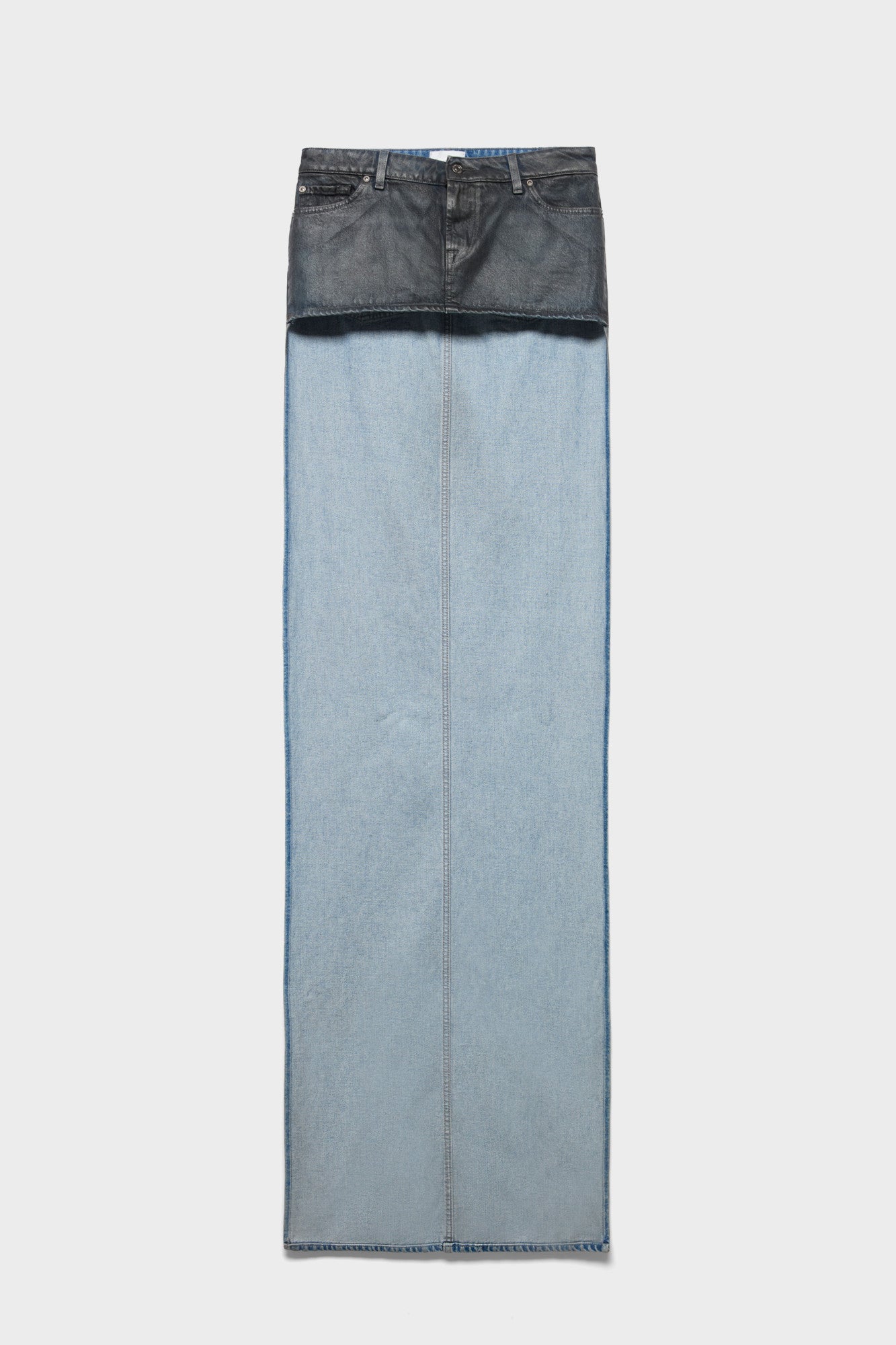 7-for-all-mankind-asymetric-mini-skirt-damen-jeansrock-in-denim-nolita-grau image 1