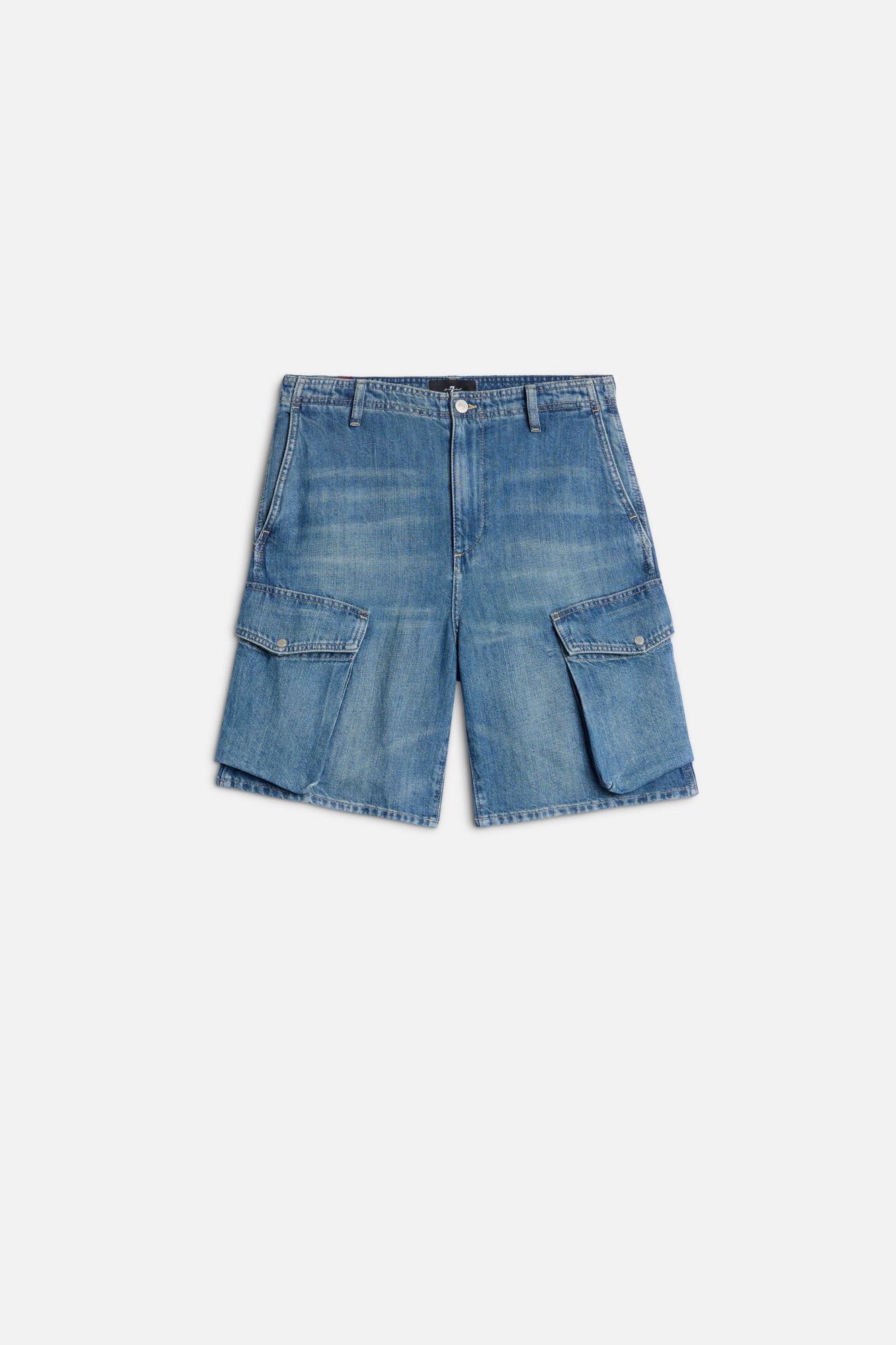7-for-all-mankind-cargo-lola-short-indigo-linen-damen-cargoshorts image 1