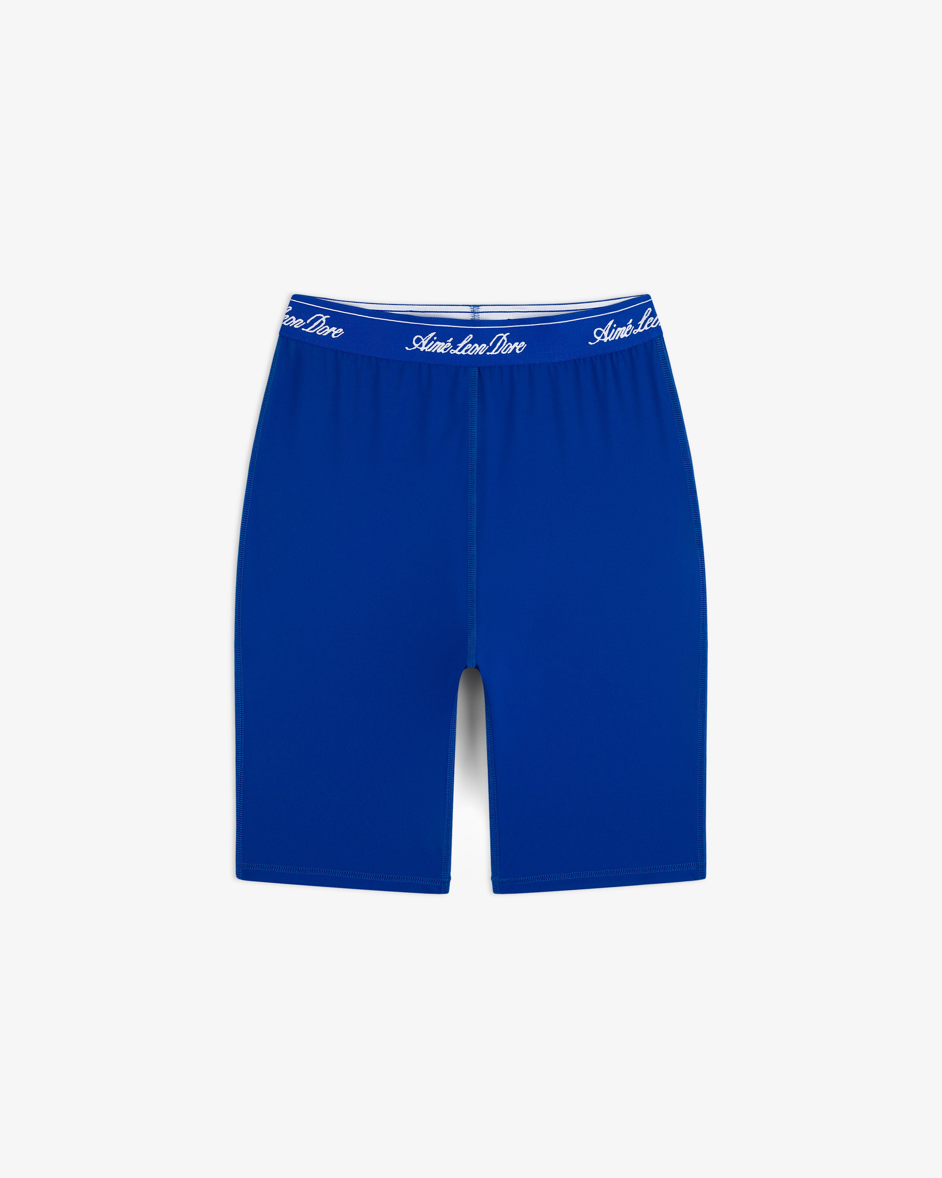 aim-leon-dore-logo-biker-short-damen-stretch-jersey-blau-slim-fit image 2