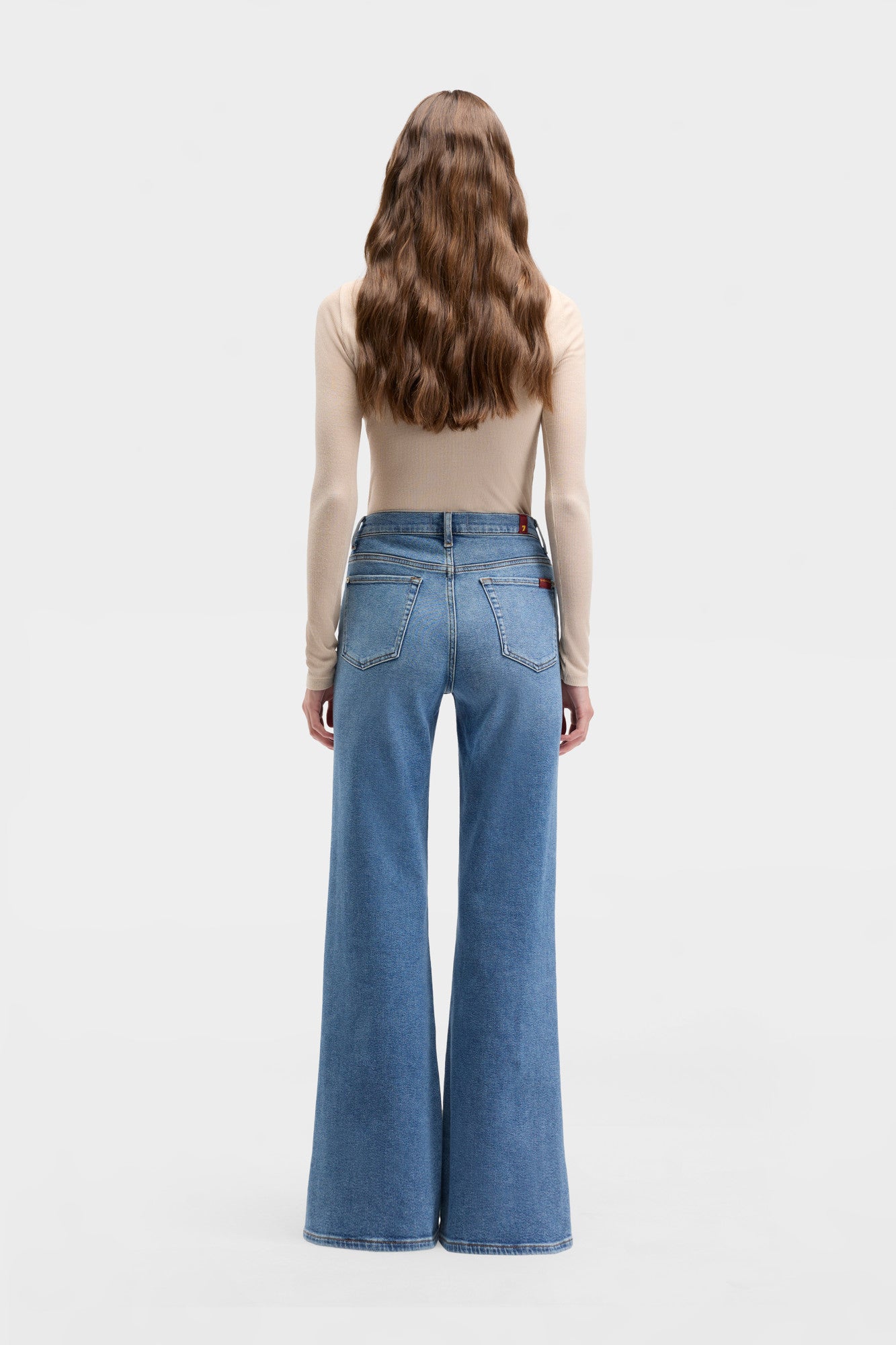 7-for-all-mankind-petite-modern-dojo-flare-jeans-luxe-vintage-oceanstone-damen image 5