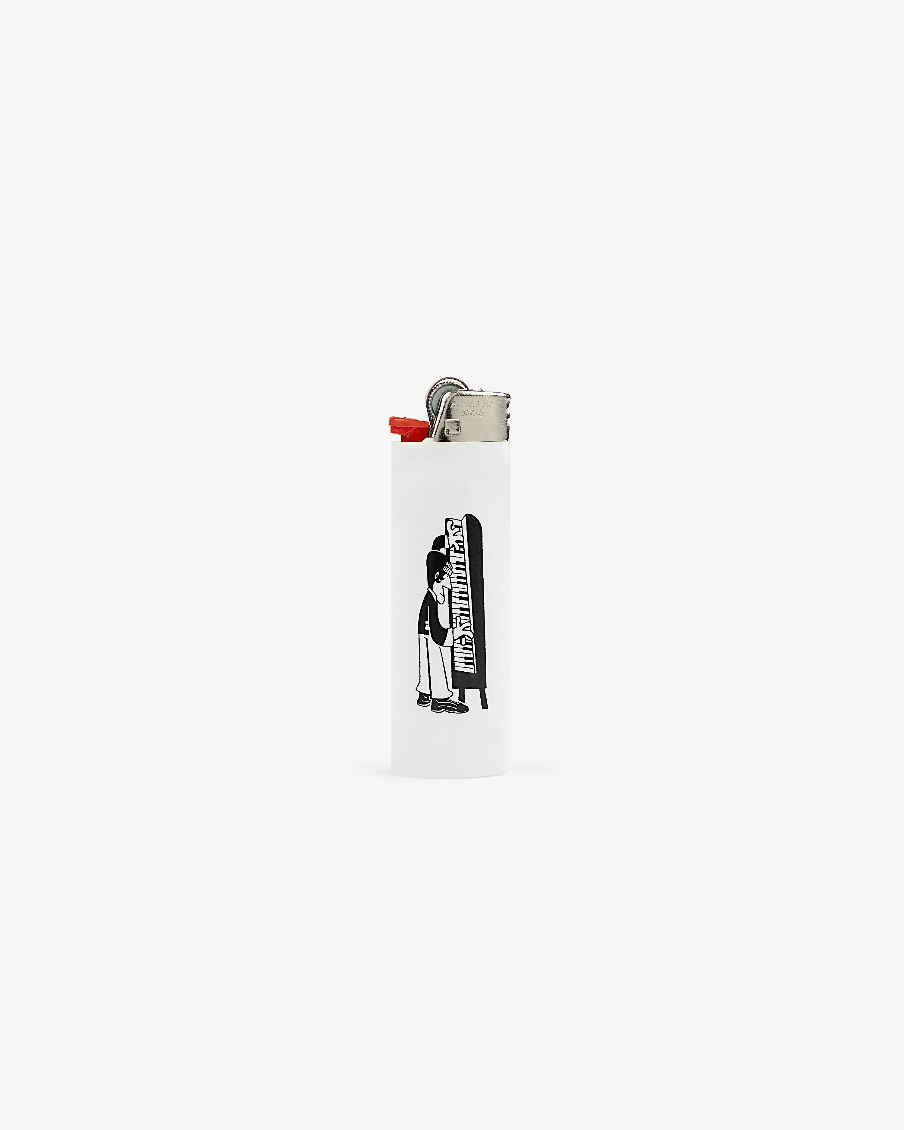 aim-leon-dore-caricature-lighter-feuerzeug-wei-schwarz image 2