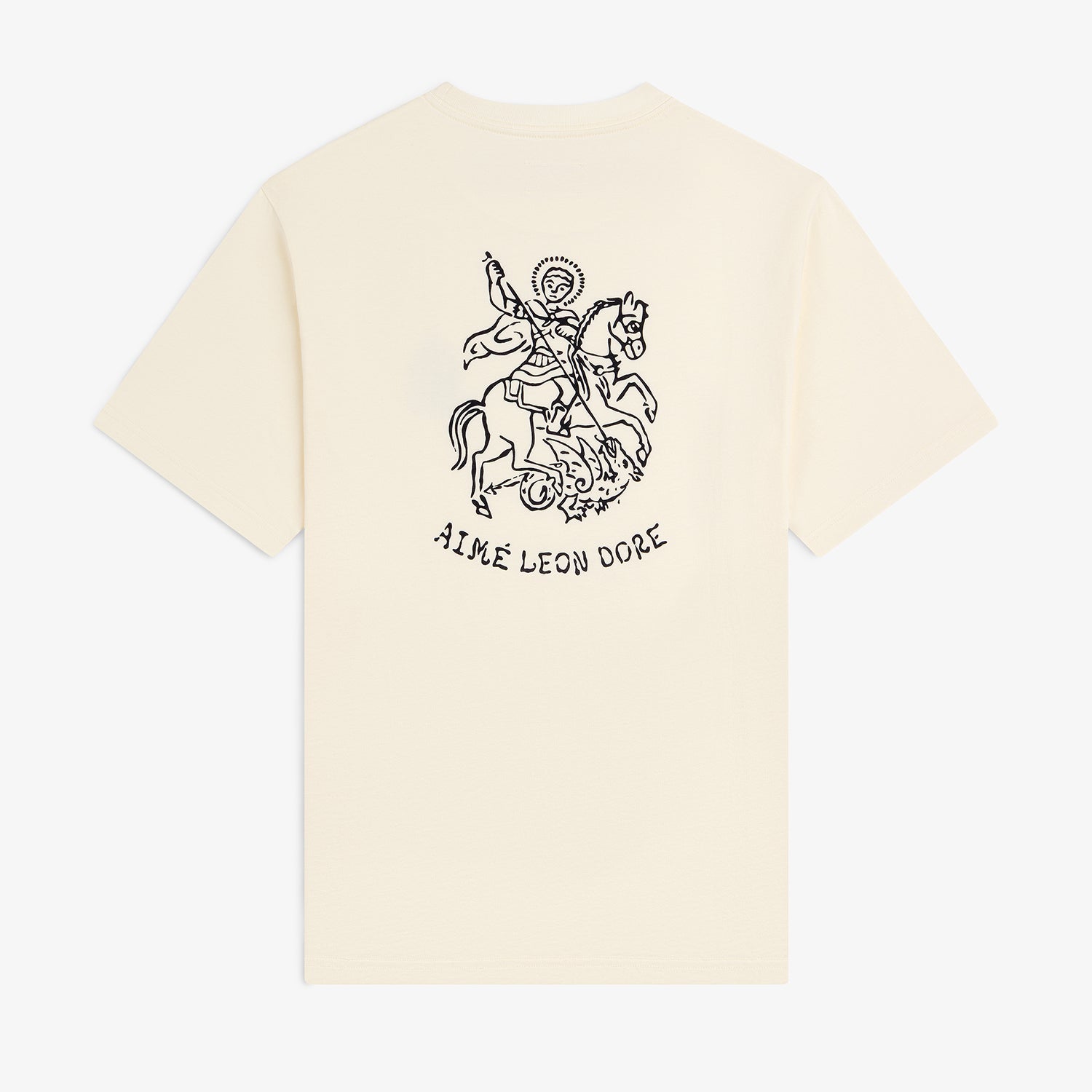 aim-leon-dore-saint-george-graphic-tee-creme image 1