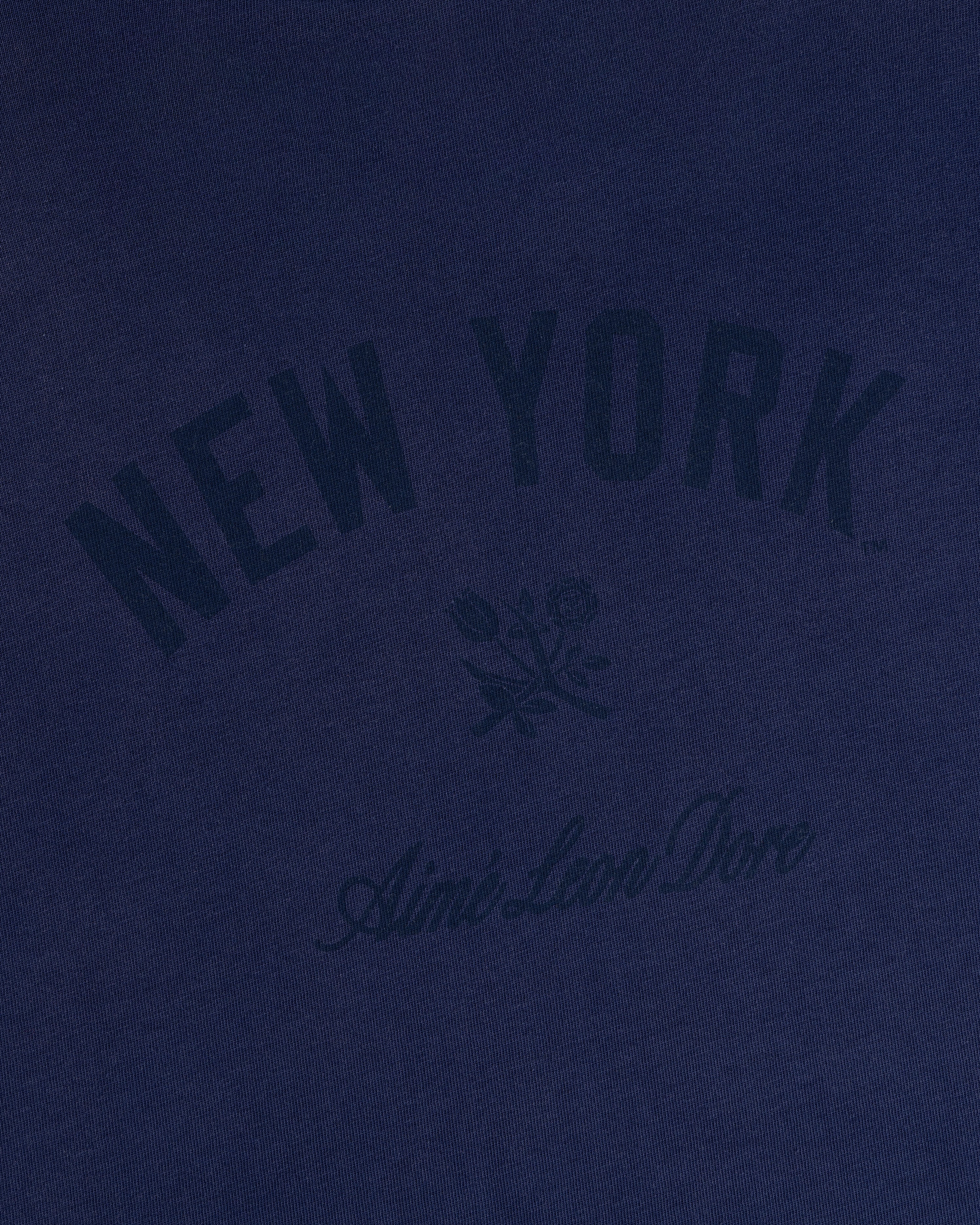 aim-leon-dore-yankees-washed-logo-tee-navy-t-shirt image 5