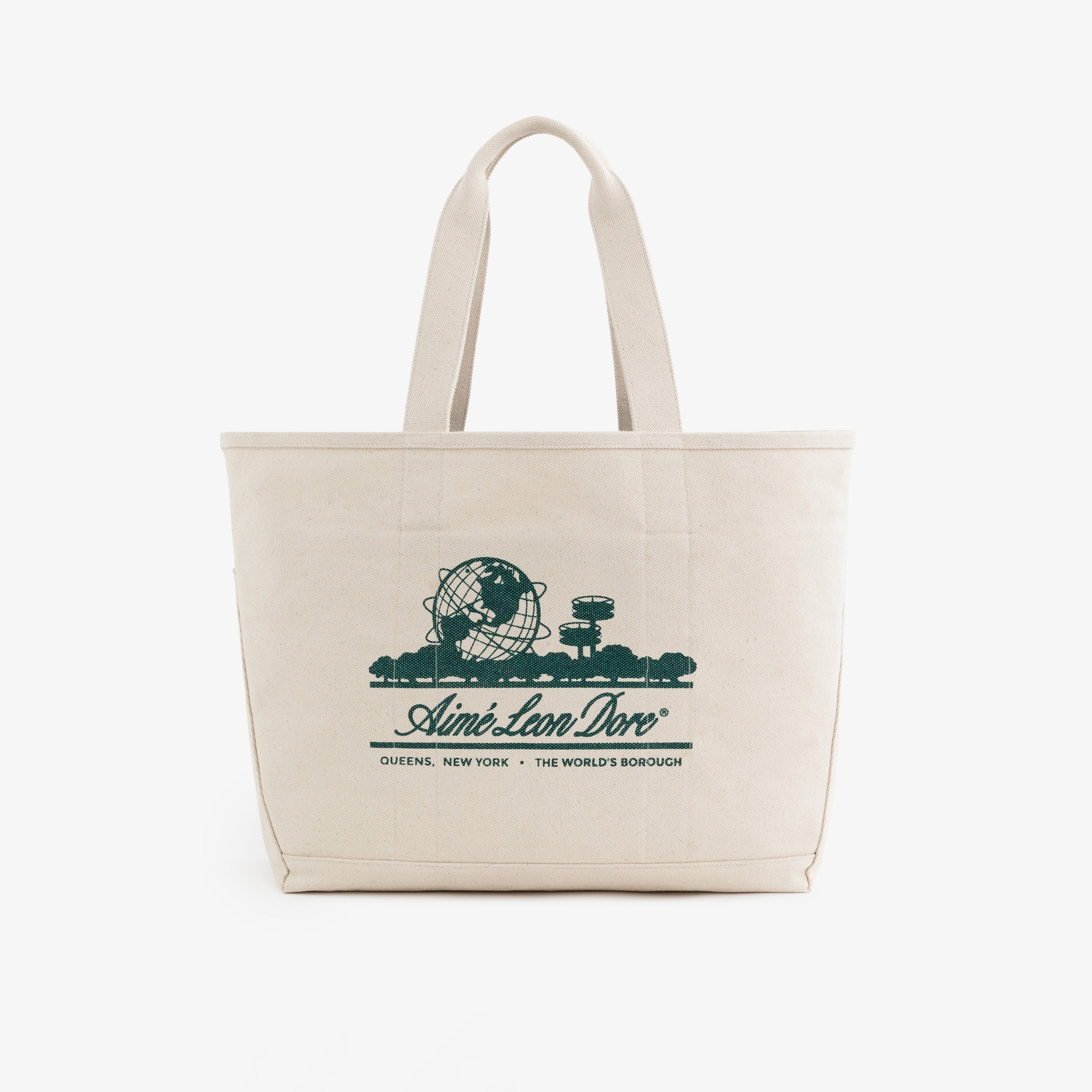 aim-leon-dore-large-unisphere-tote-bag-cream-gr-n image 1