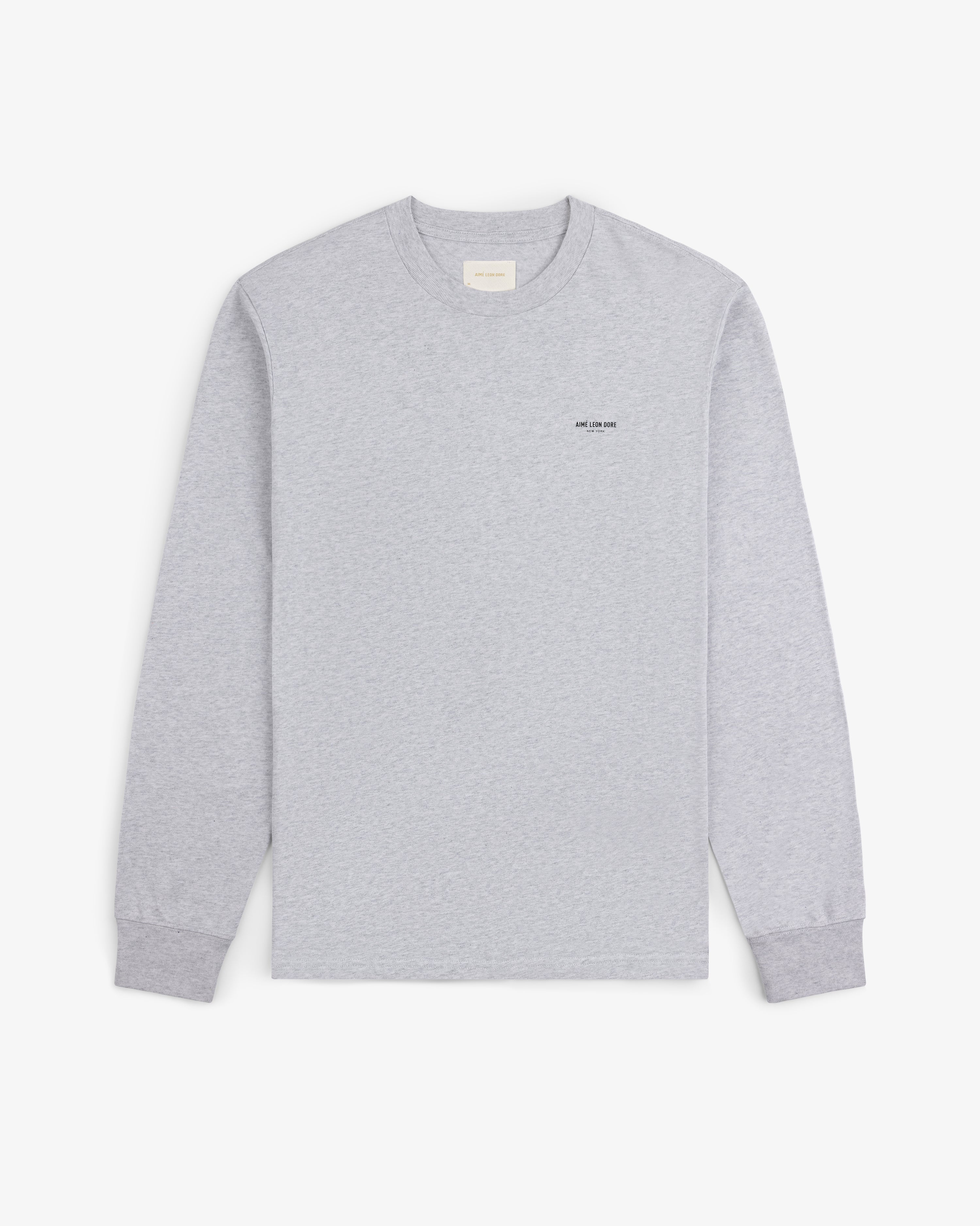 aim-leon-dore-long-sleeve-micro-logo-tee-langarmshirt-grau image 2