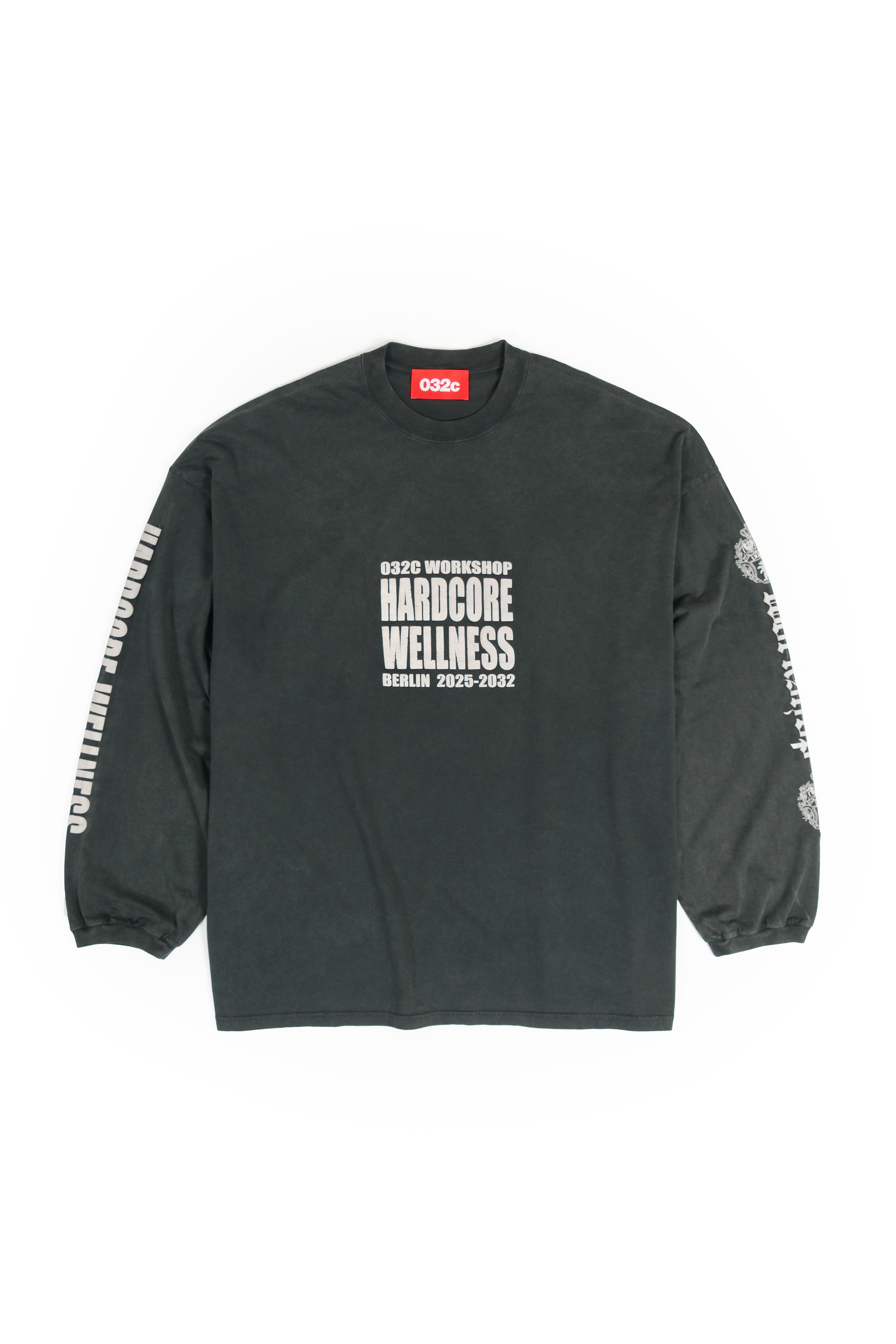 032c-oversized-longsleeve-hardcore-wellness-black-faded image 1