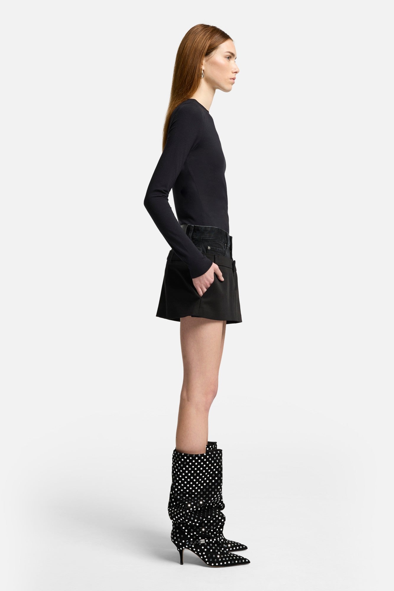 7-for-all-mankind-double-waist-skirt-black-damen-minirock image 6
