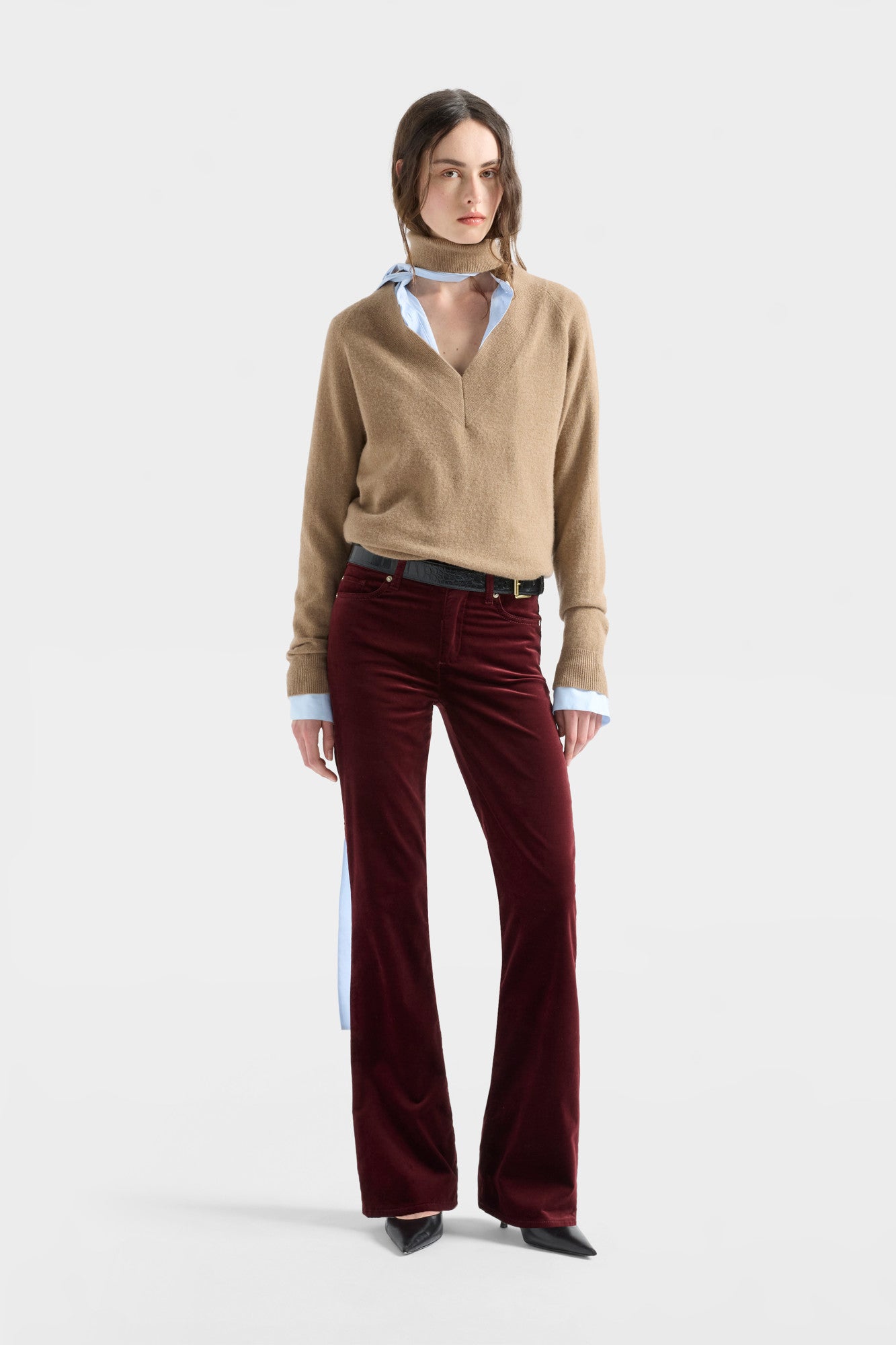 7-for-all-mankind-leggy-bootcut-samthose-velvet-burgundy image 2
