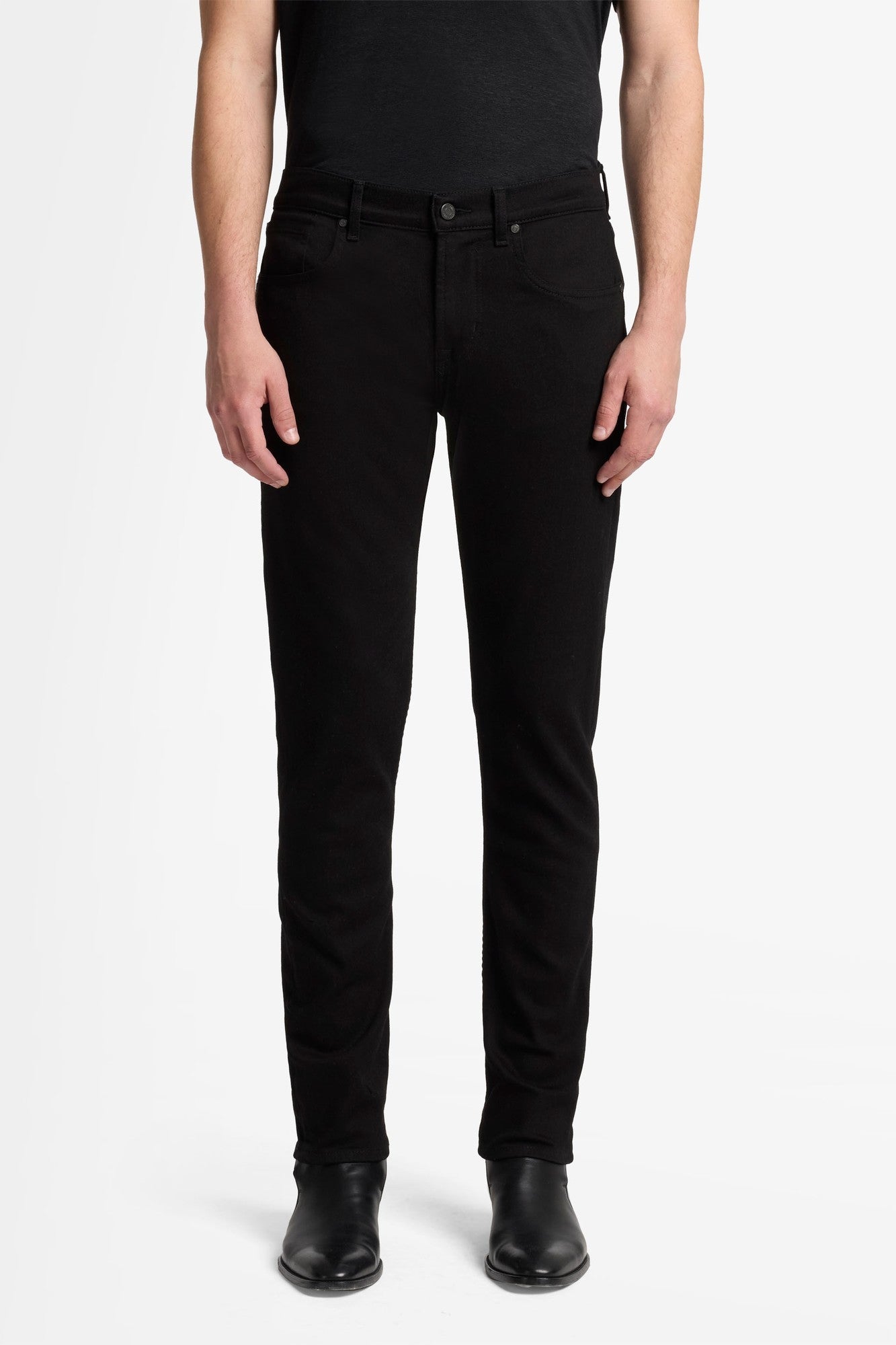 7-for-all-mankind-slimmy-tapered-luxe-performance-rinse-black-jeans-herren image 3