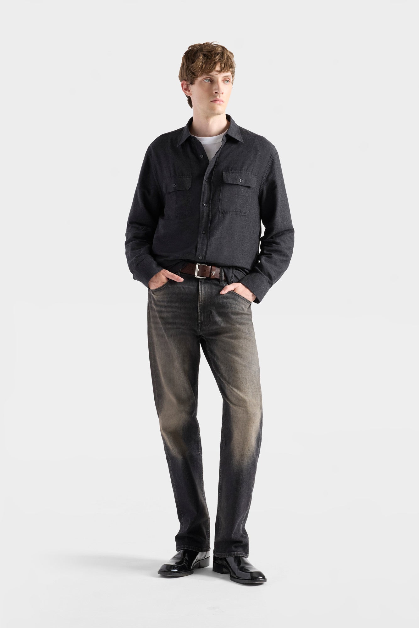 7-for-all-mankind-military-shirt-cotton-cashmere-dark-grey-herrenhemd image 2