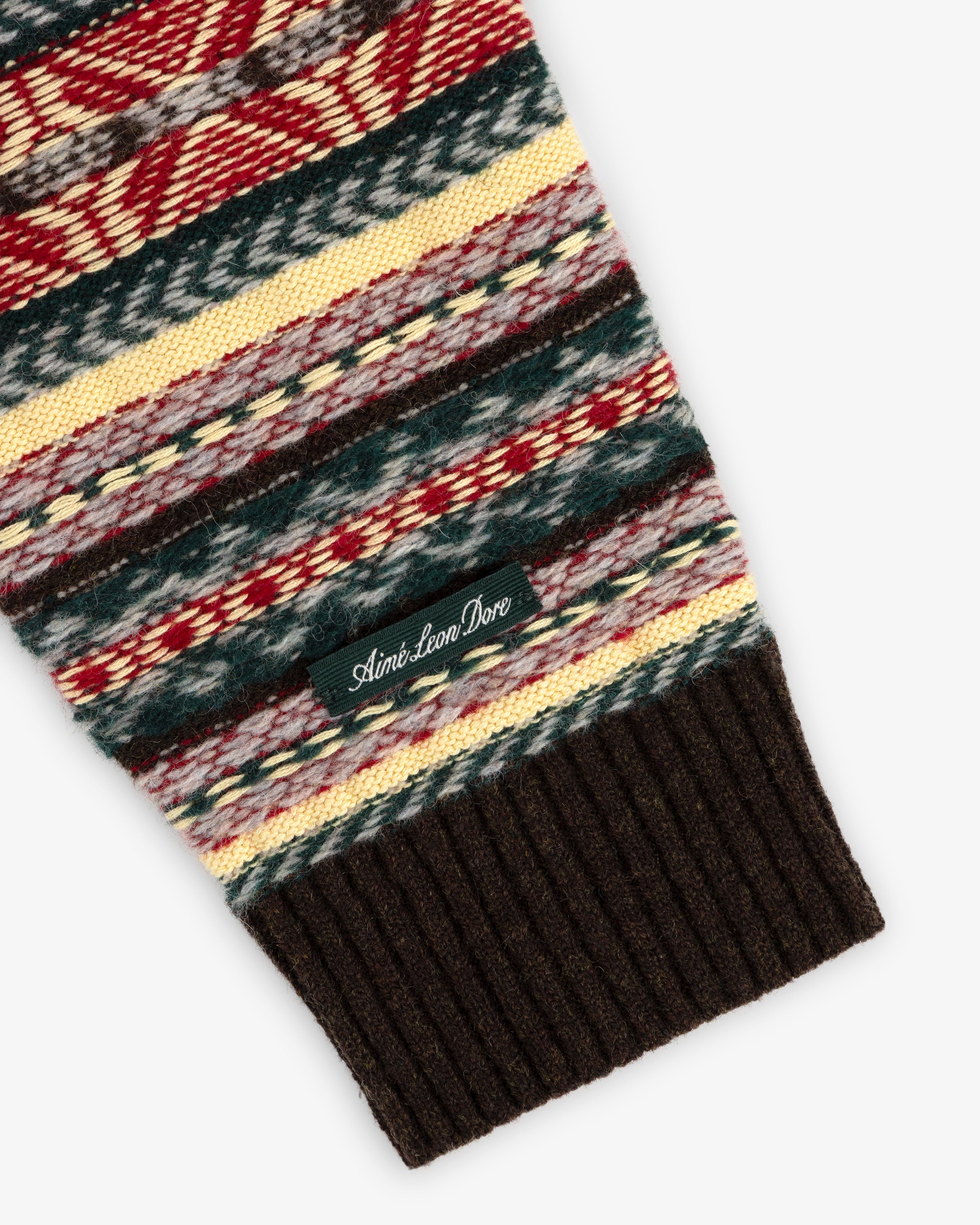 aim-leon-dore-fair-isle-v-neck-sweater-pullover-multicolor image 5