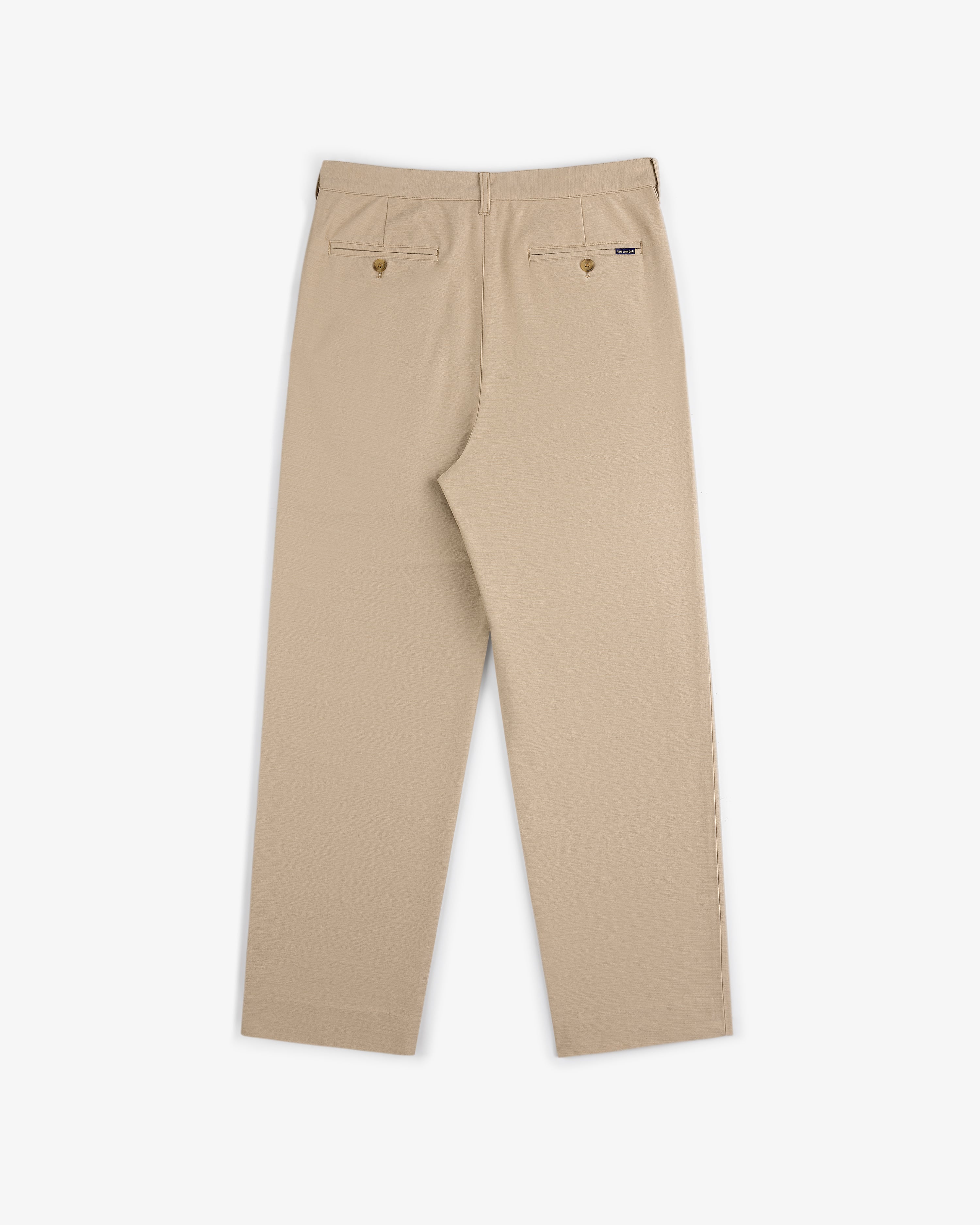 aim-leon-dore-double-pleated-pant-plissee-hose-beige-aus-baumwollsatin image 3