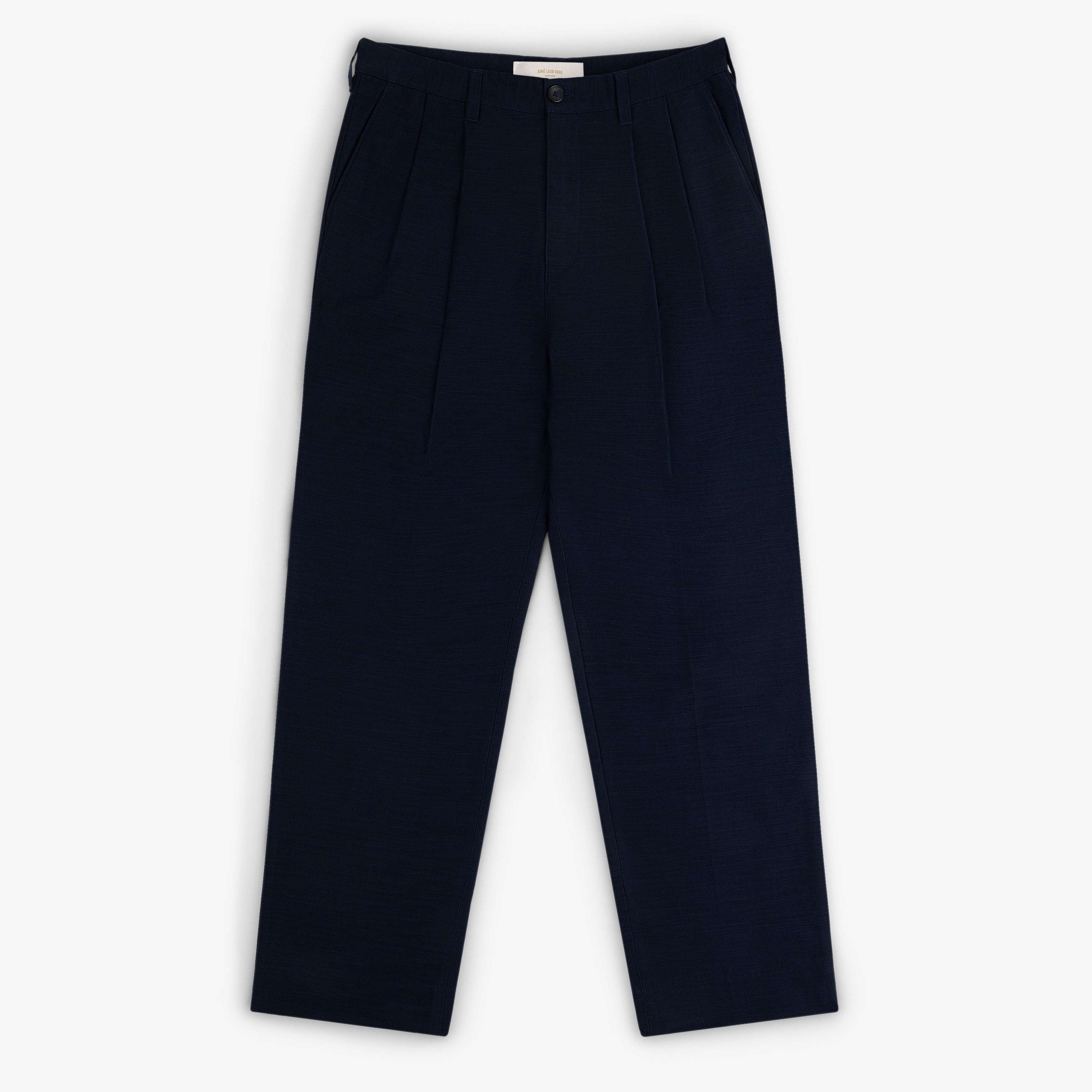 aim-leon-dore-double-pleated-pant-navy-baumwollsatin-gerade image 1