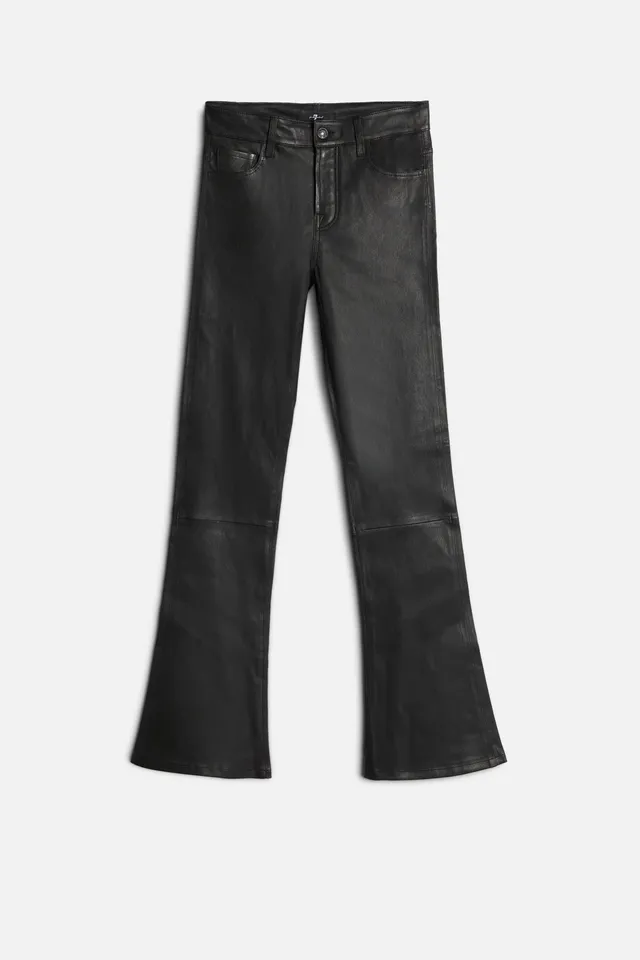7-for-all-mankind-tailorless-bootcut-lederhose-schwarz image 1