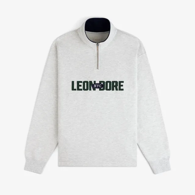 aim-leon-dore-souvenir-quarter-zip-sweatshirt-grau image 1