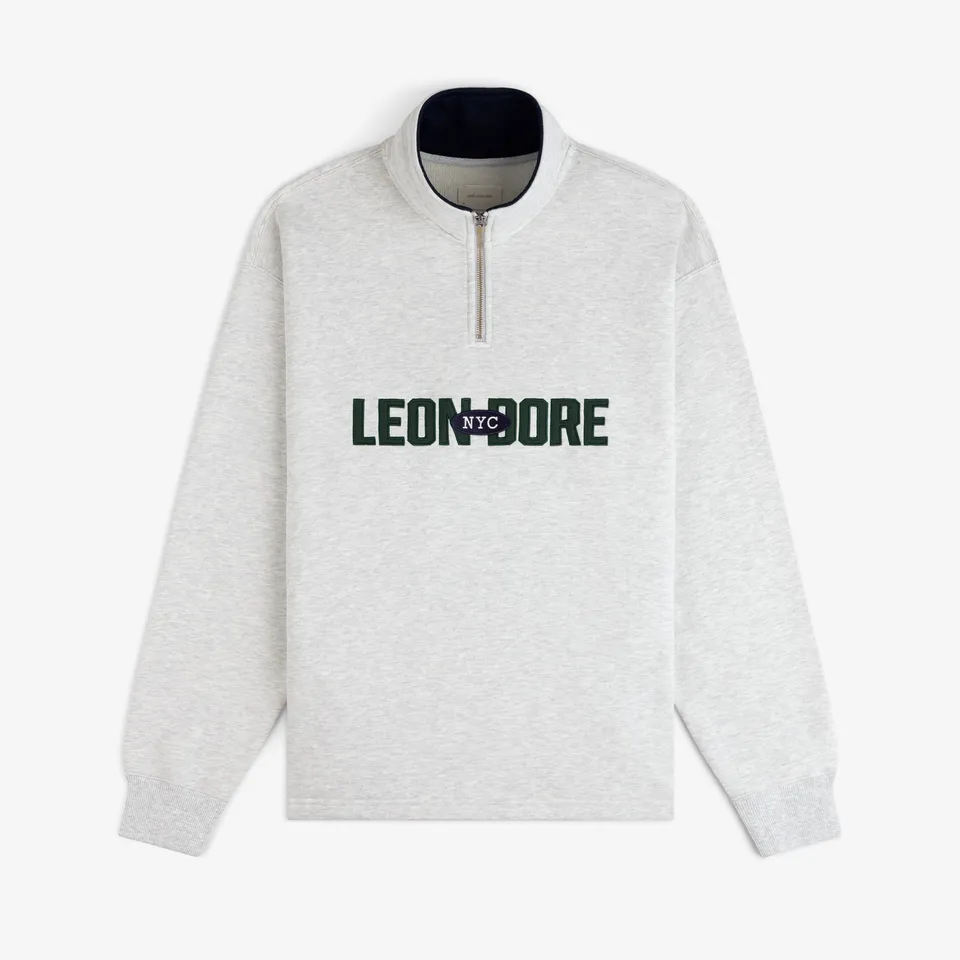 aim-leon-dore-souvenir-quarter-zip-sweatshirt-grau image 1