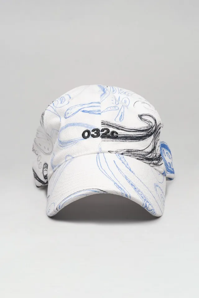 032c-paisley-scribble-cap-6-panel-cap-cotton-canvas-ss26 image 1