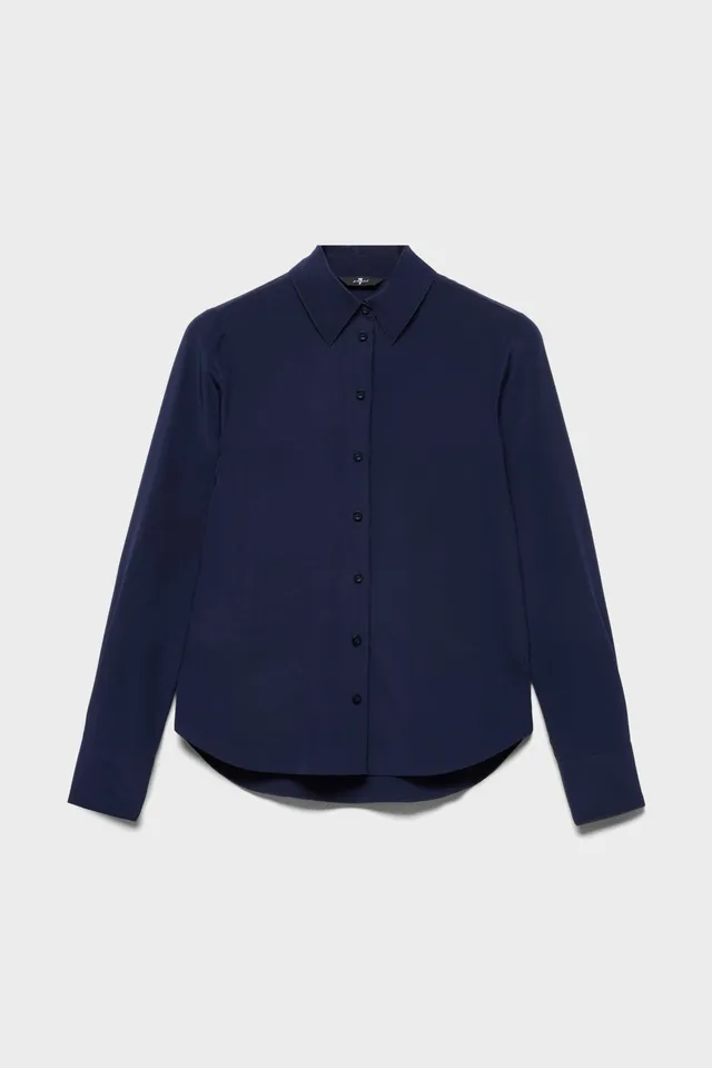 7-for-all-mankind-long-sleeve-slim-fit-bluse-silk-navy-blue image 1