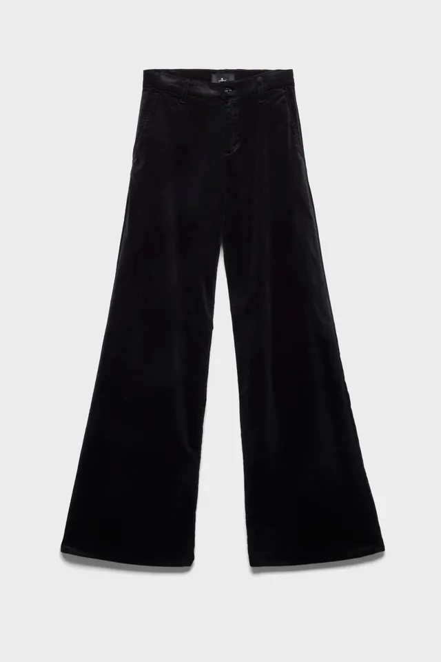 7-for-all-mankind-lotta-wide-leg-hose-samt-schwarz-damen image 1