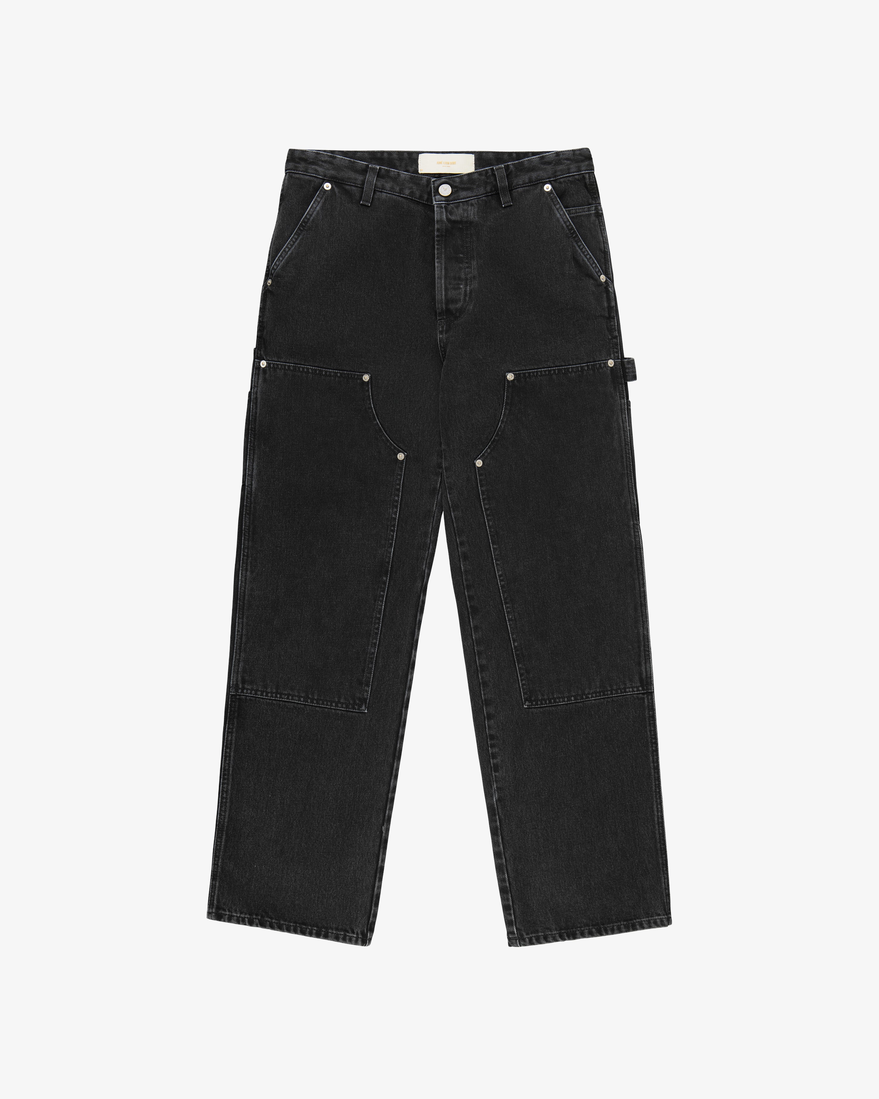 aim-leon-dore-denim-carpenter-pant-schwarz-handwerker-jeans image 2