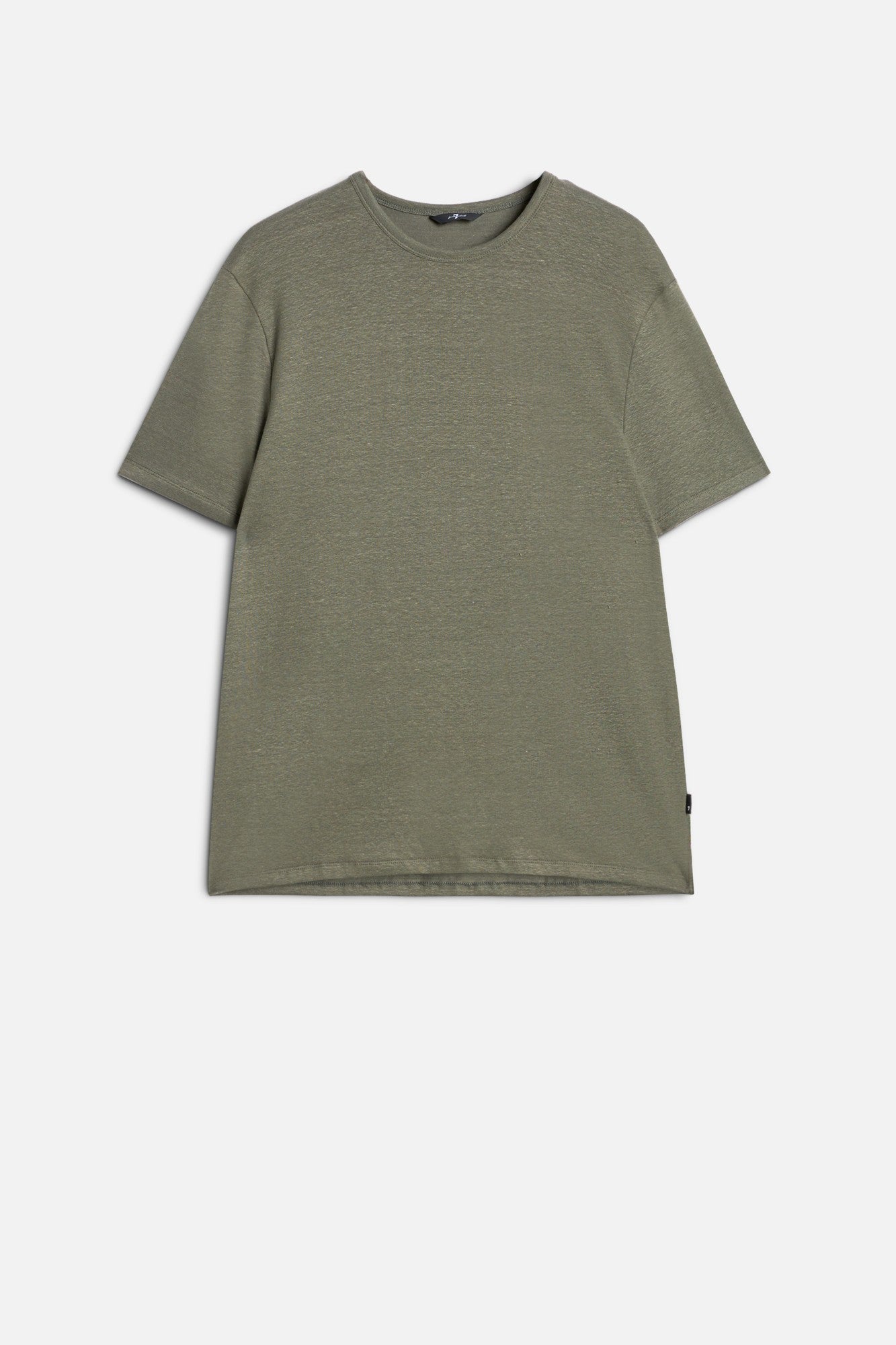 7-for-all-mankind-tee-t-shirt-linen-blend-army-herren image 1