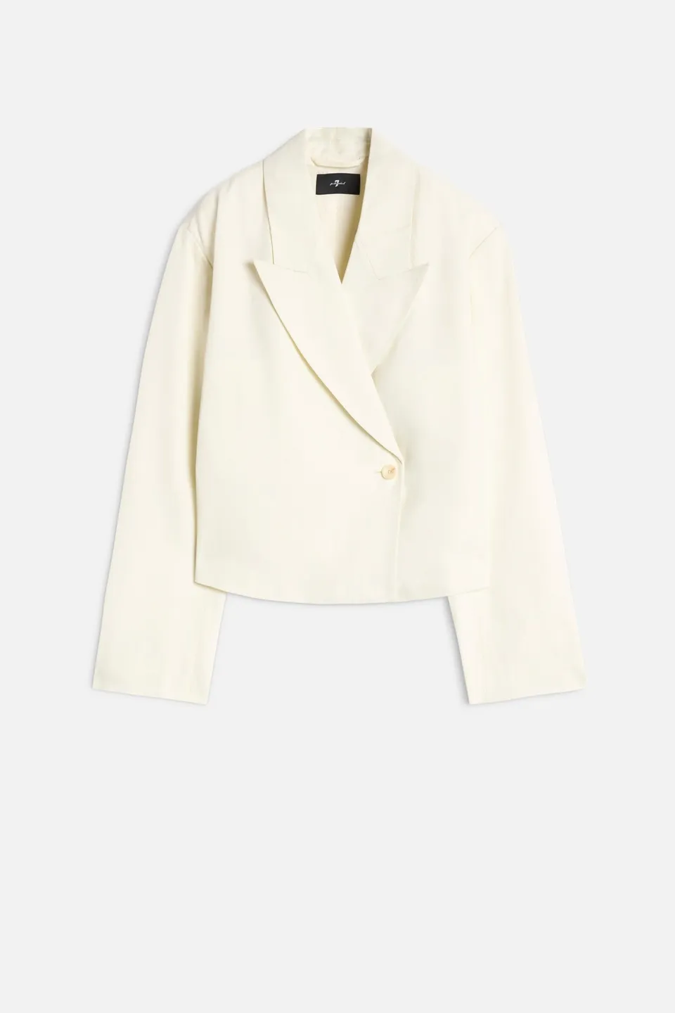 7-for-all-mankind-cropped-leinen-blazer-ivory-damen-tailliert image 1