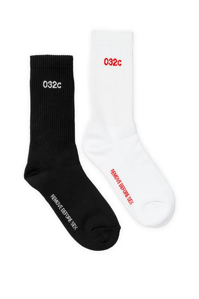 032c-socks-remove-before-sex-2-pack-crew image 1