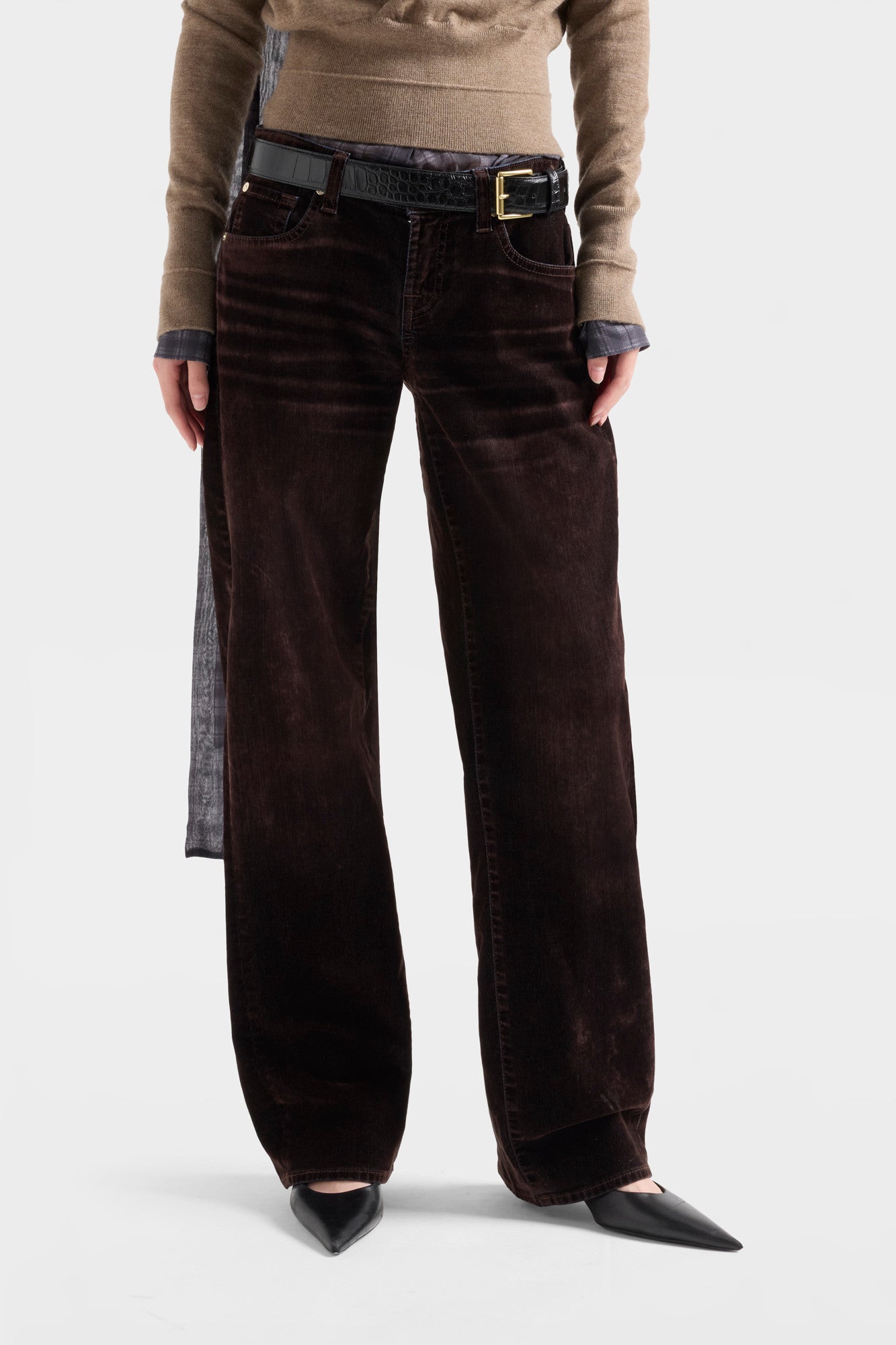 7-for-all-mankind-low-straight-jeans-flock-denim-in-brown image 3