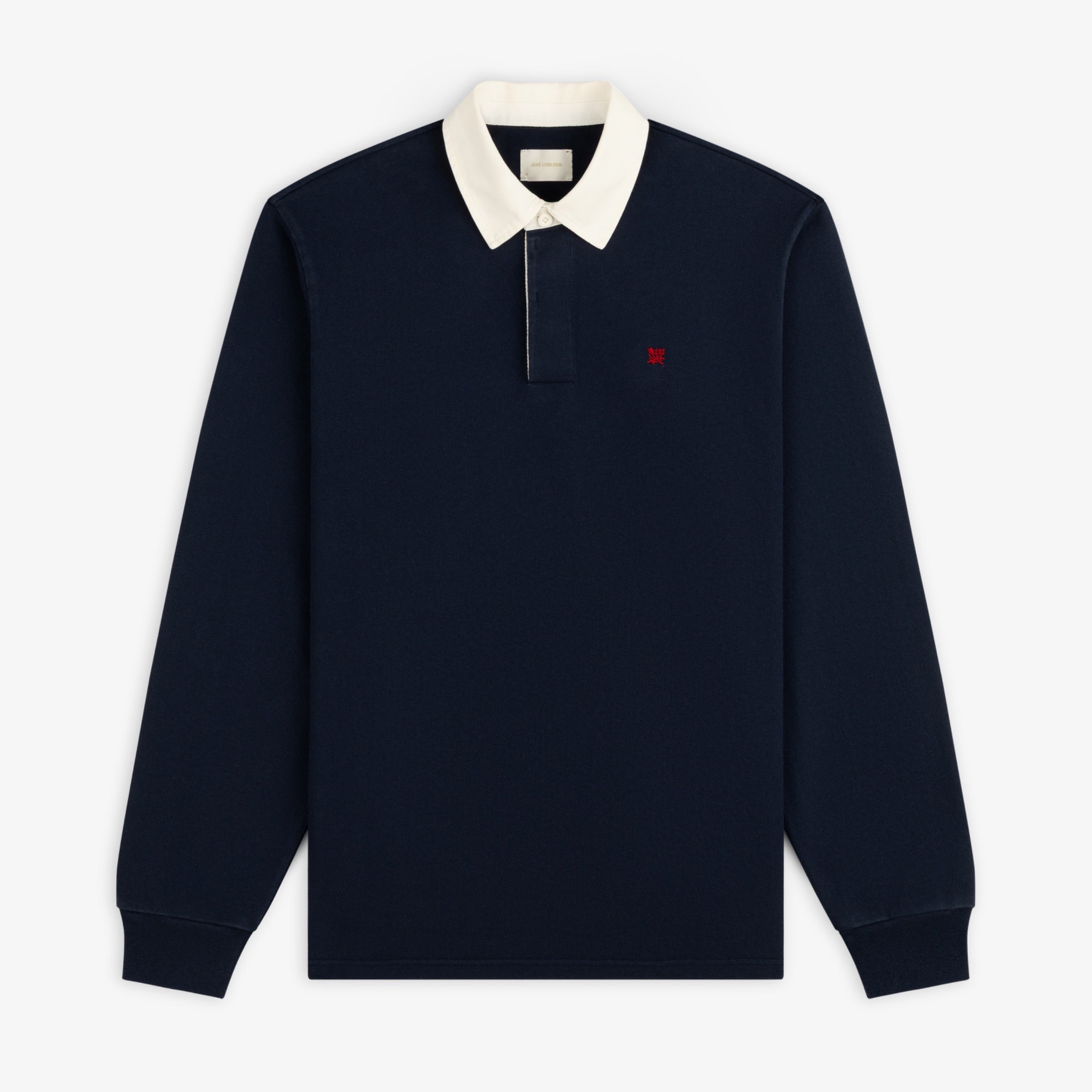 aim-leon-dore-crest-rugby-langarm-polo-navy image 1