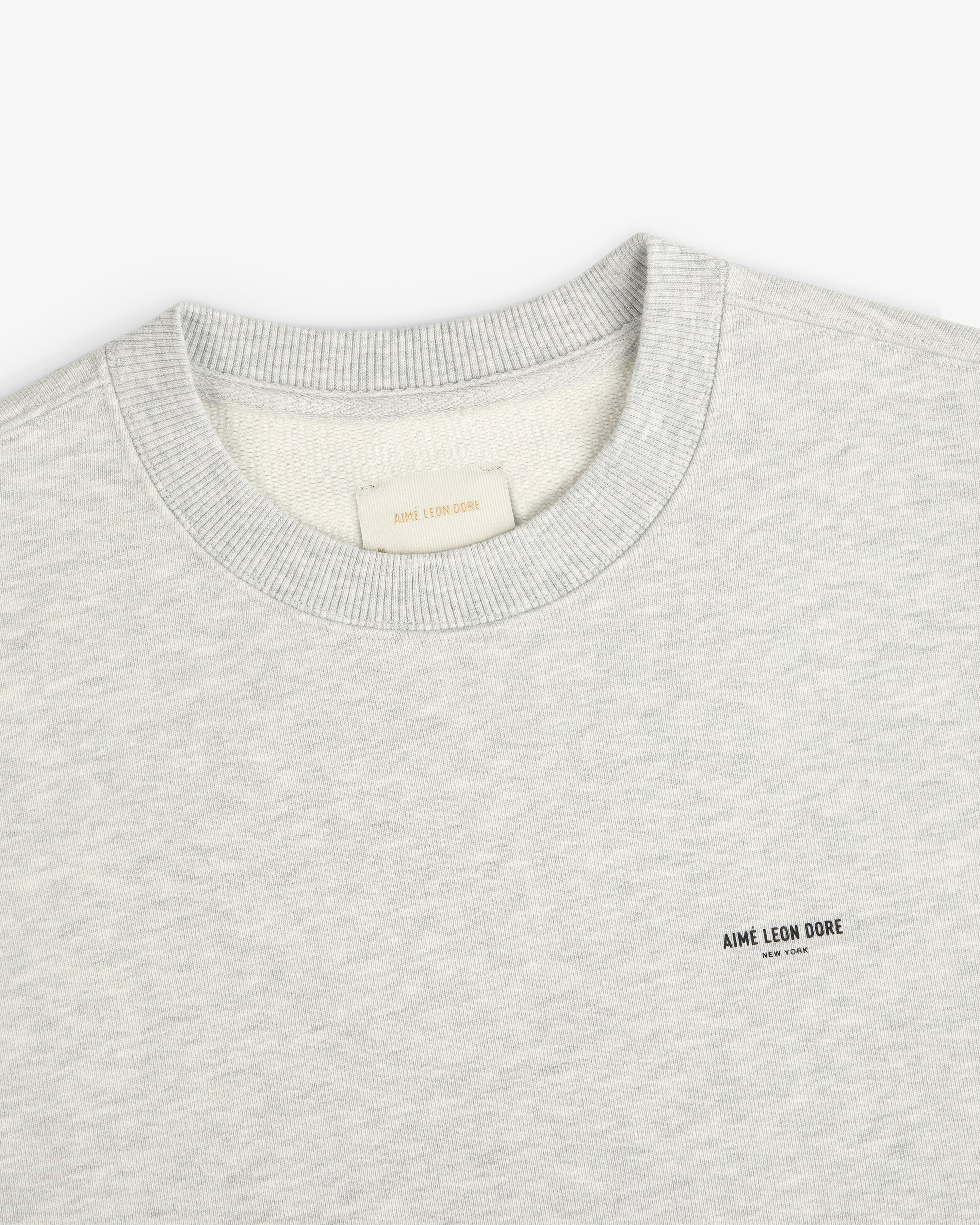 aim-leon-dore-micro-logo-crewneck-sweatshirt-grau image 4
