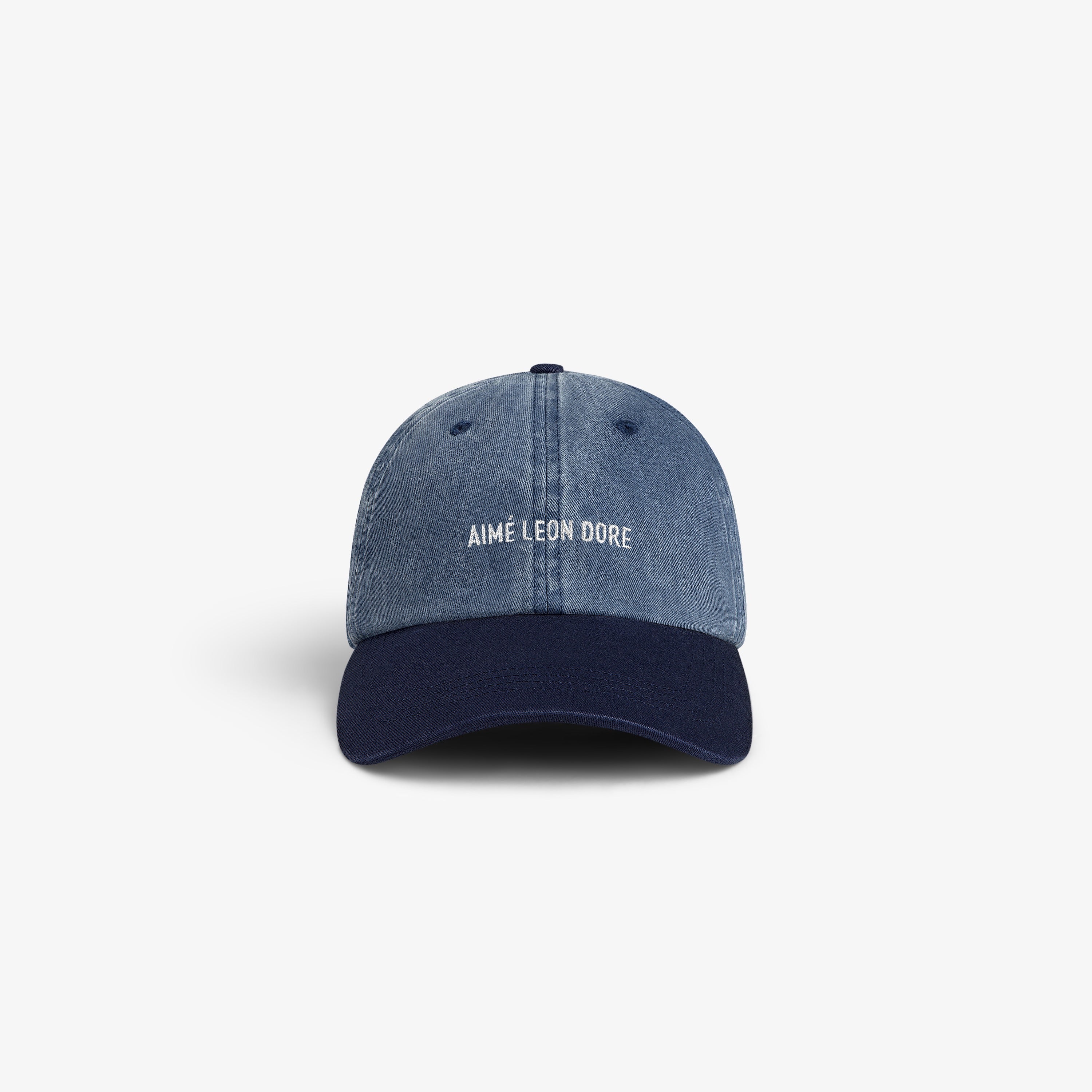 aim-leon-dore-pigment-dyed-logo-hat-cap-blau image 1