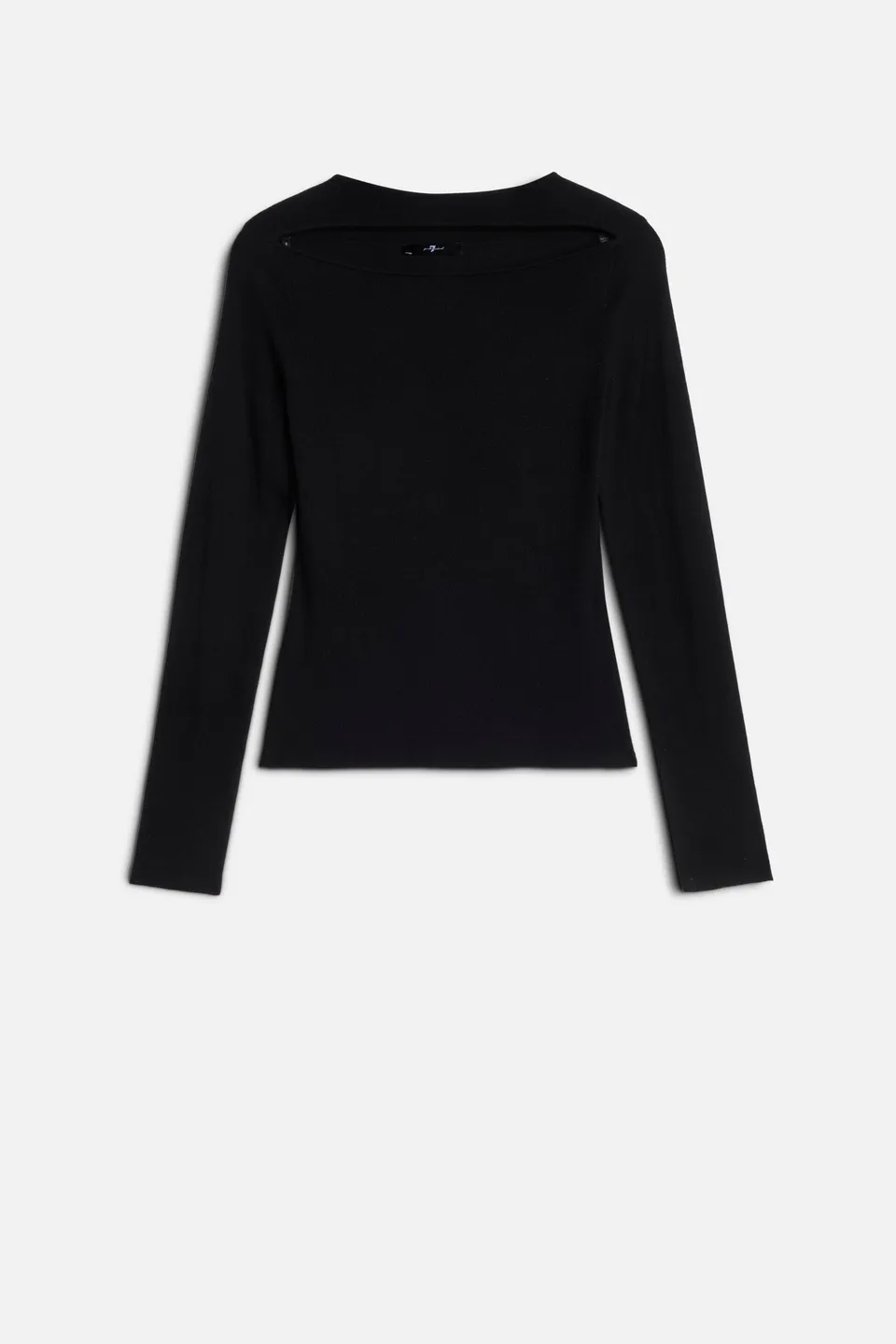 7-for-all-mankind-cashmere-blend-cutout-sweater-black-damen image 1
