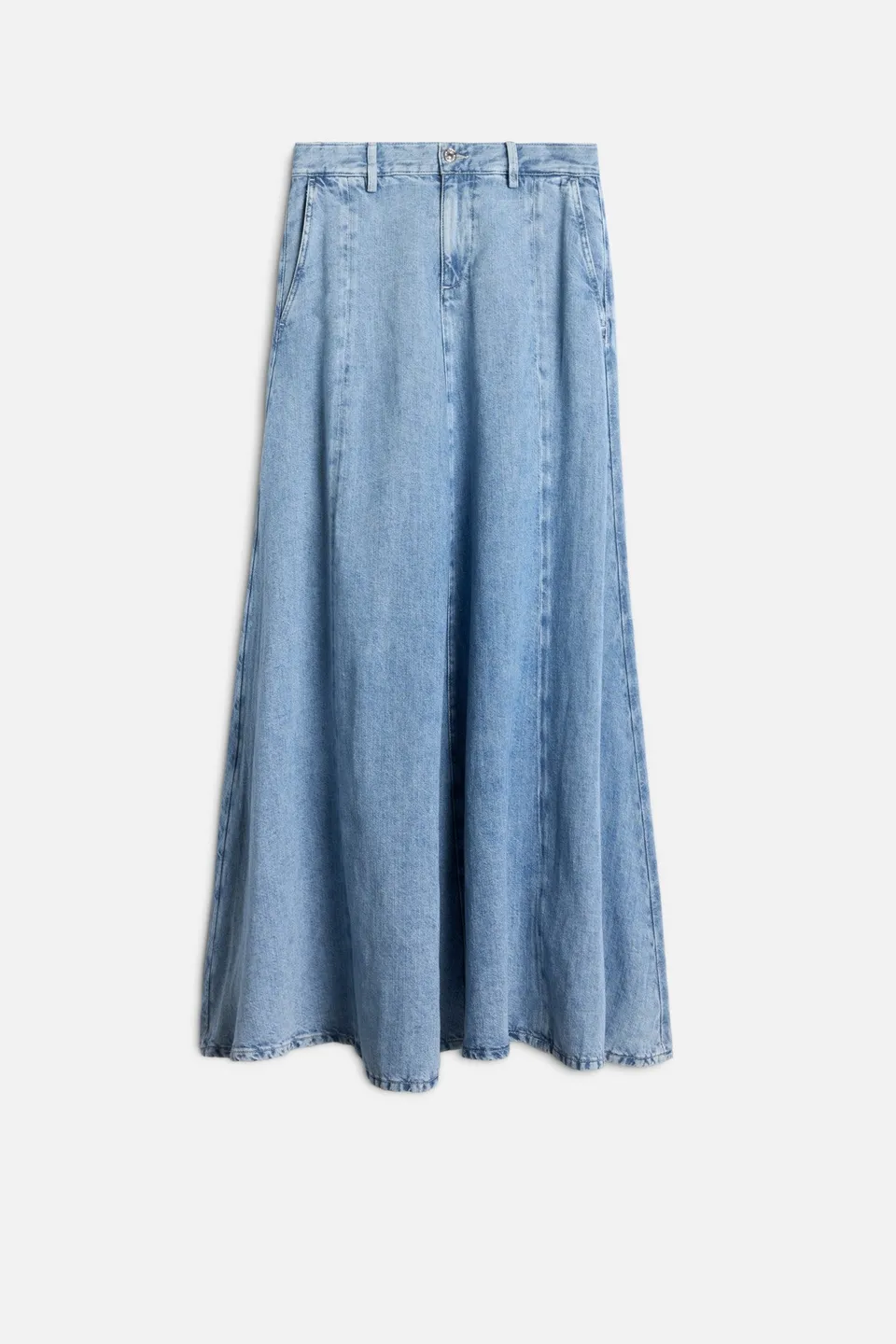 7-for-all-mankind-drama-skirt-indigo-linen-iris-maxirock image 1