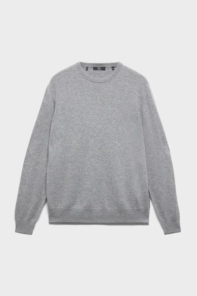 7-for-all-mankind-crewneck-sweater-cashmere-slate-herren image 1