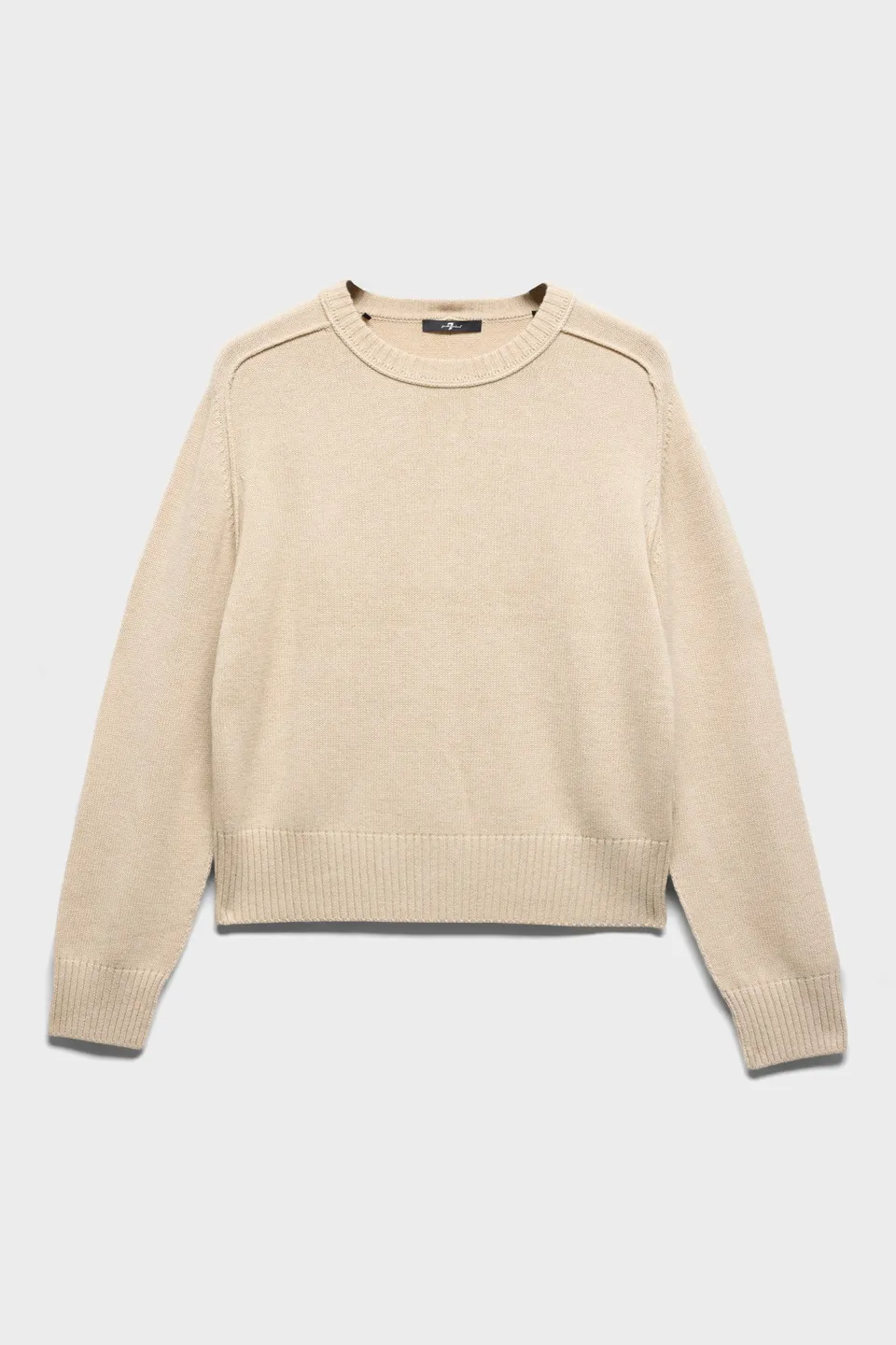 7-for-all-mankind-saddle-crewneck-woll-pullover-moonbeam-beige image 1