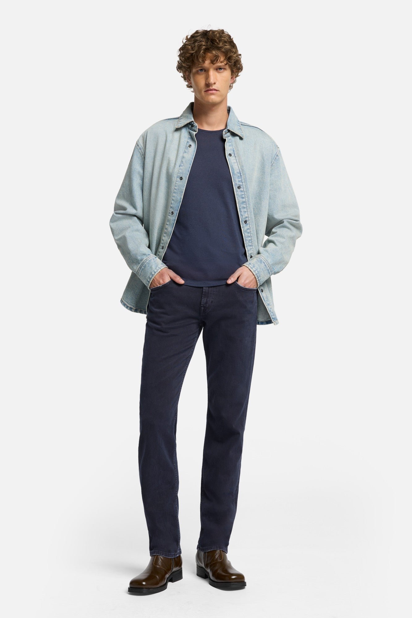 7-for-all-mankind-left-hand-slimmy-slim-jeans-navy image 2