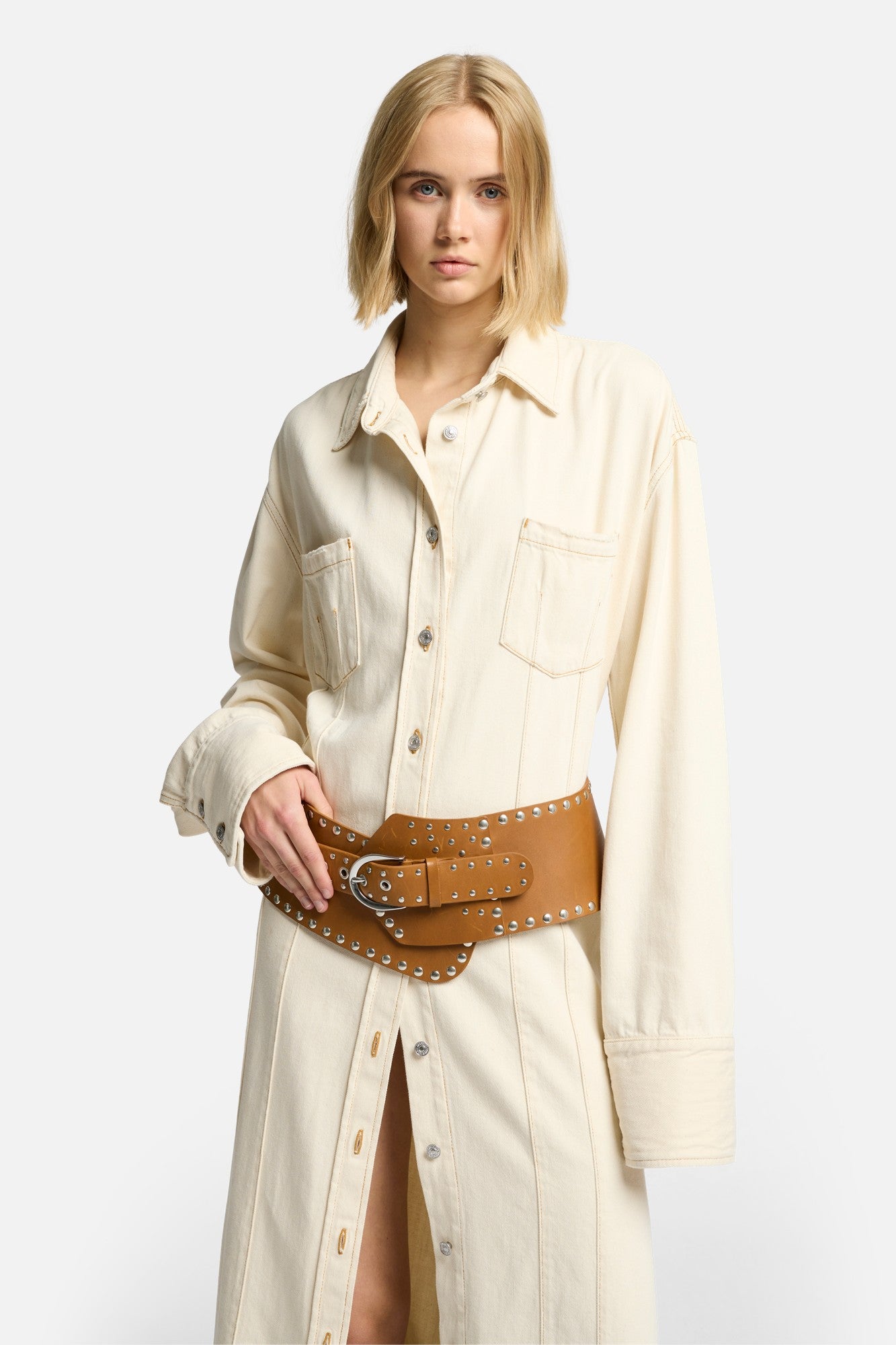 7-for-all-mankind-denim-maxi-shirtdress-solitary-star-damenkleid image 4
