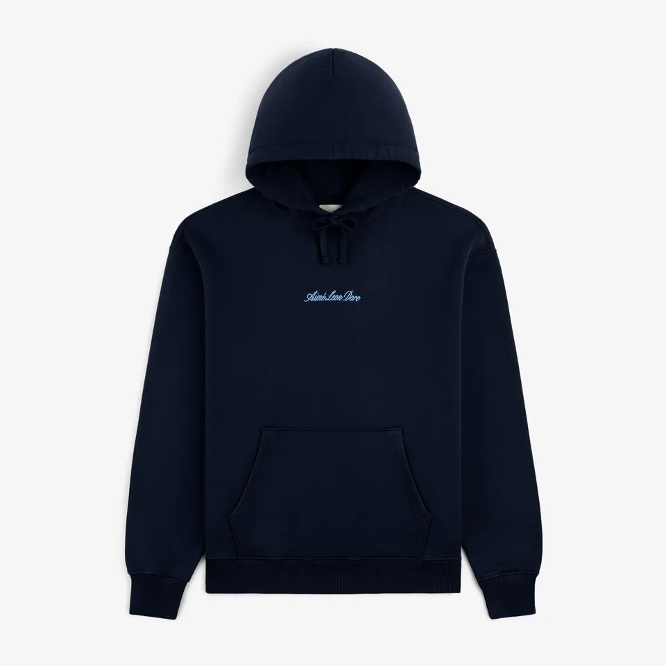 aim-leon-dore-embroidered-logo-hoodie-navy-hoodie image 1