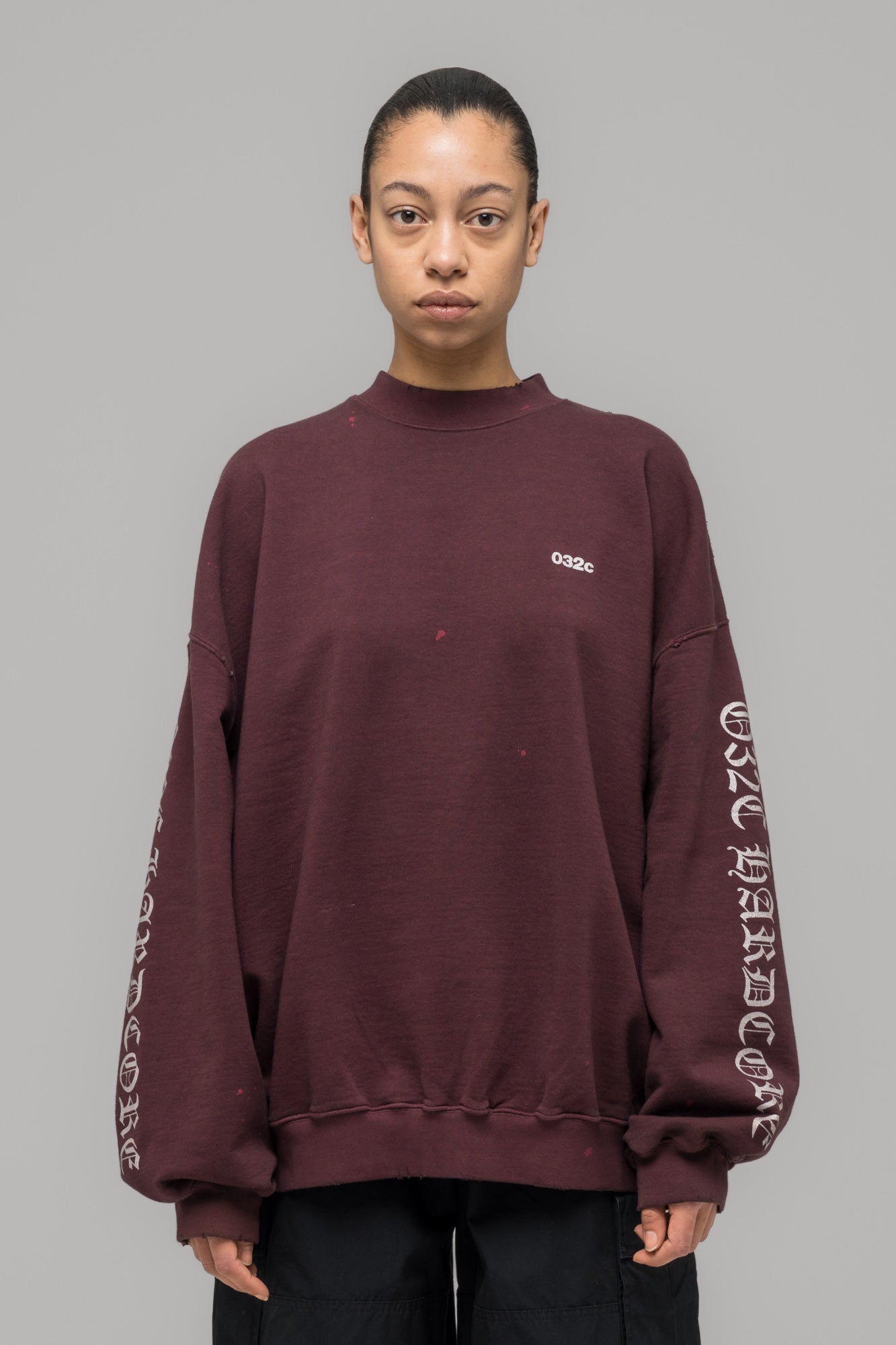 032c-hardcore-since-2001-oversized-crewneck-sweatshirt image 2