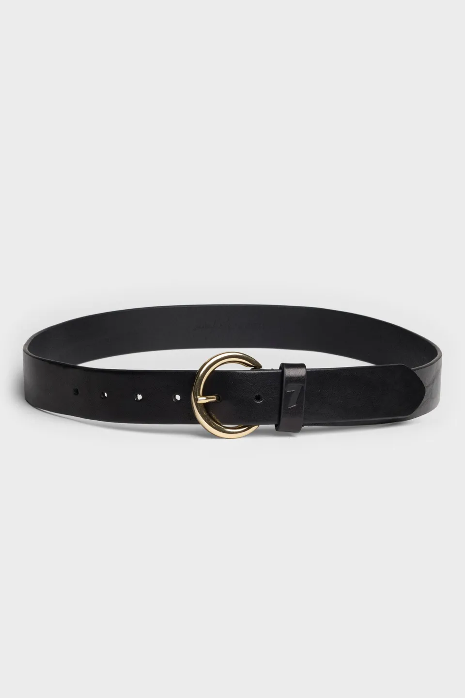 7-for-all-mankind-round-buckle-g-rtel-italienisches-leder-schwarz image 1