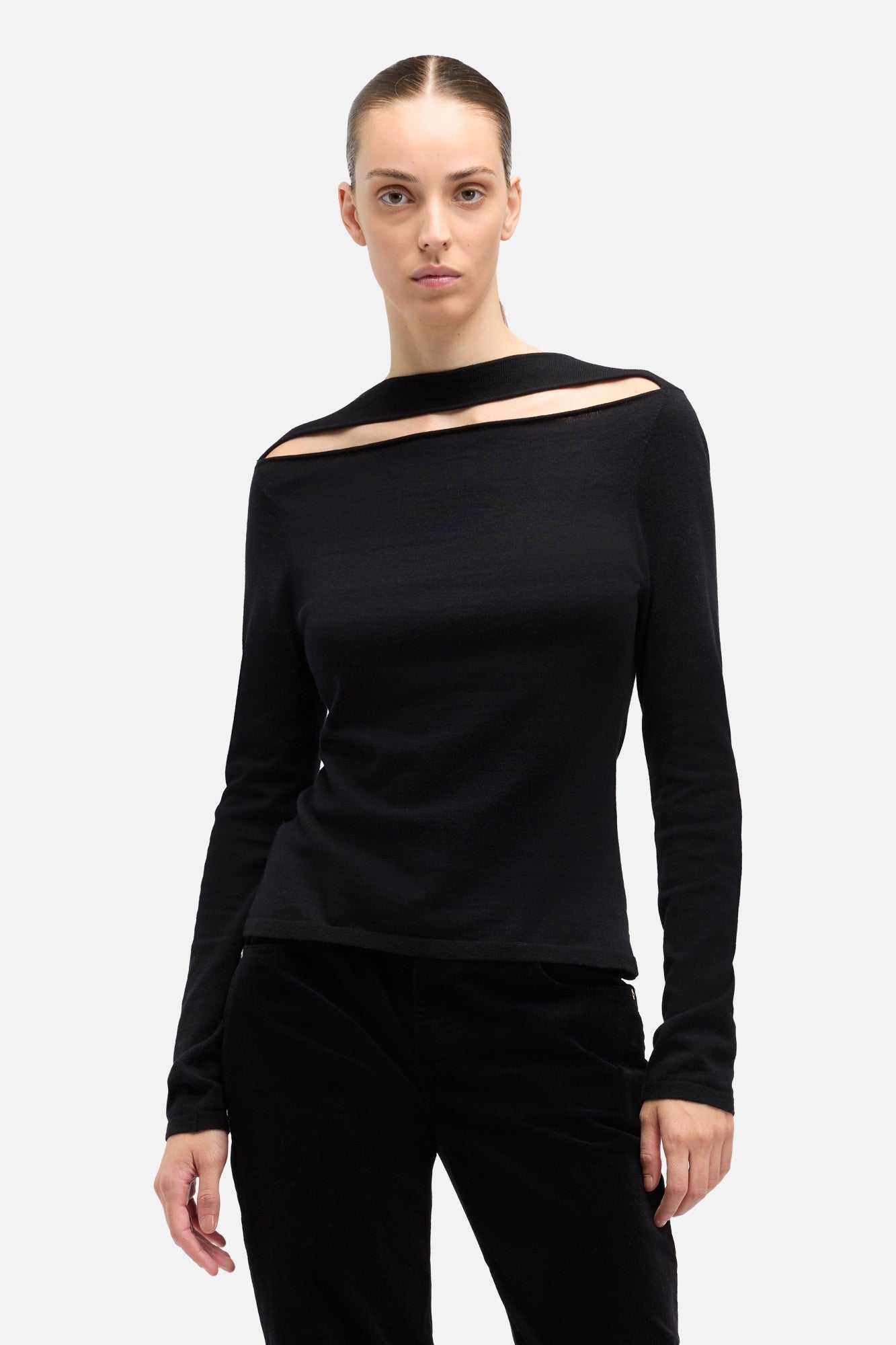 7-for-all-mankind-cashmere-blend-cutout-sweater-black-damen image 3