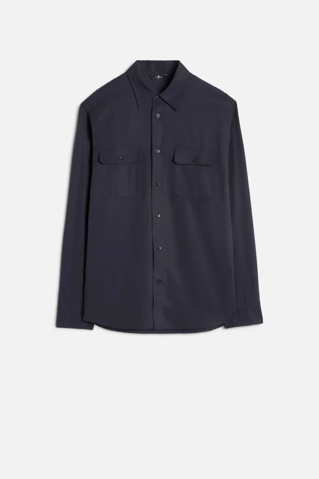 7-for-all-mankind-fluid-military-shirt-navy-herren image 1