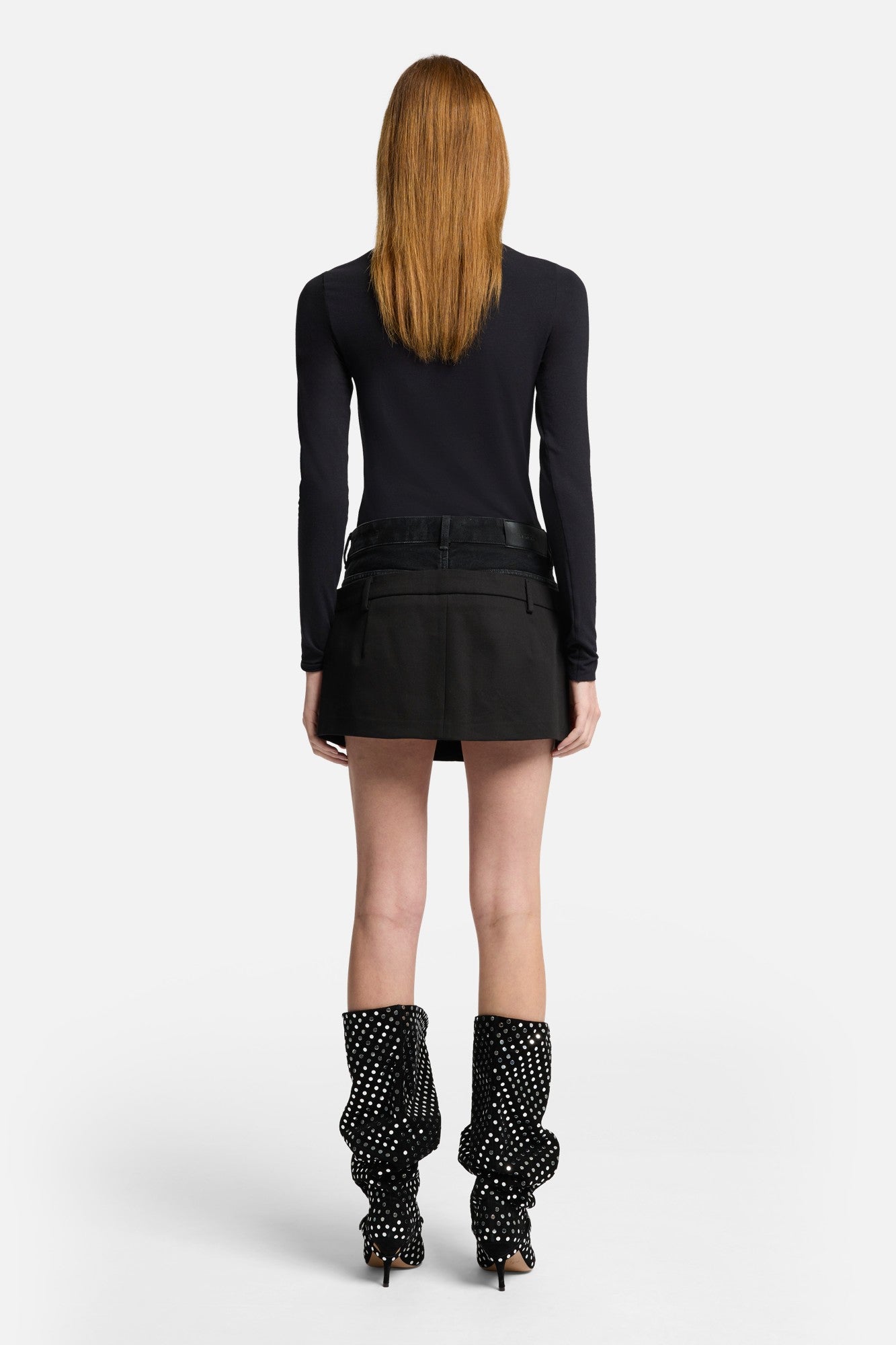 7-for-all-mankind-double-waist-skirt-black-damen-minirock image 5