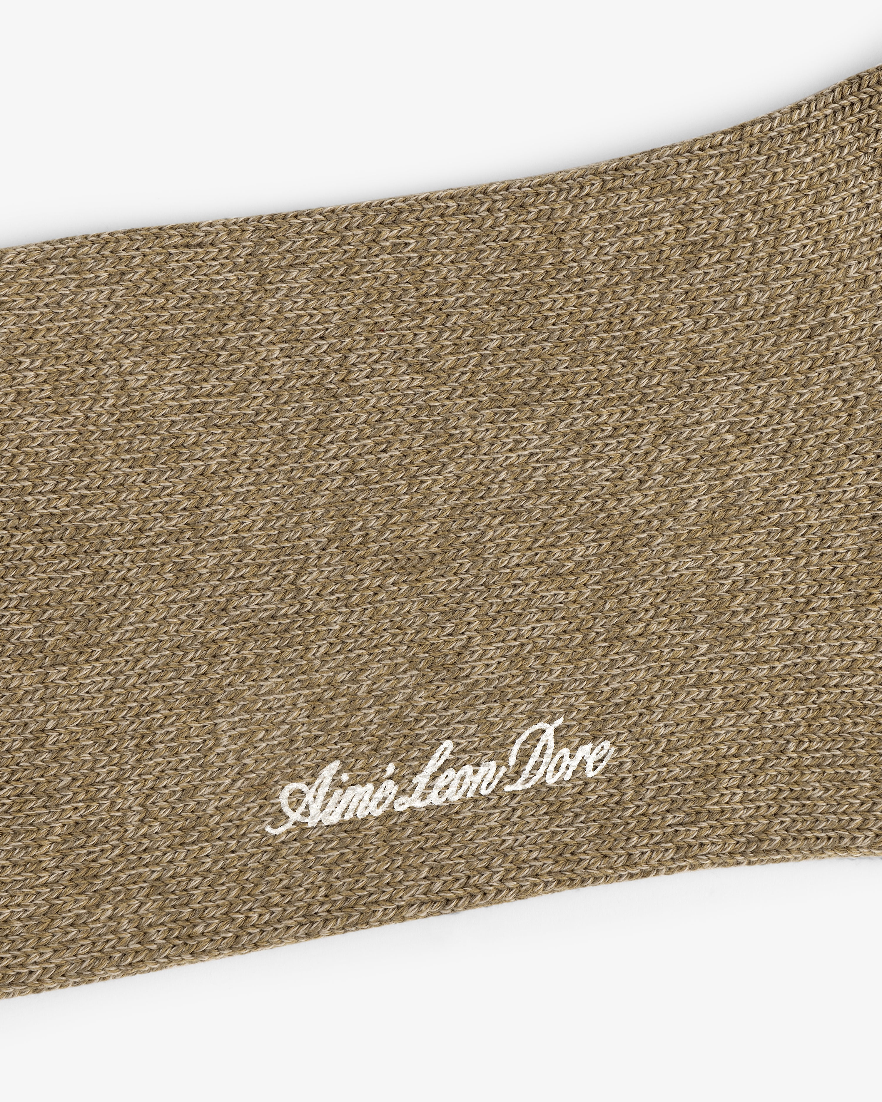 aim-leon-dore-marled-quarter-sock-socken-taupe image 4