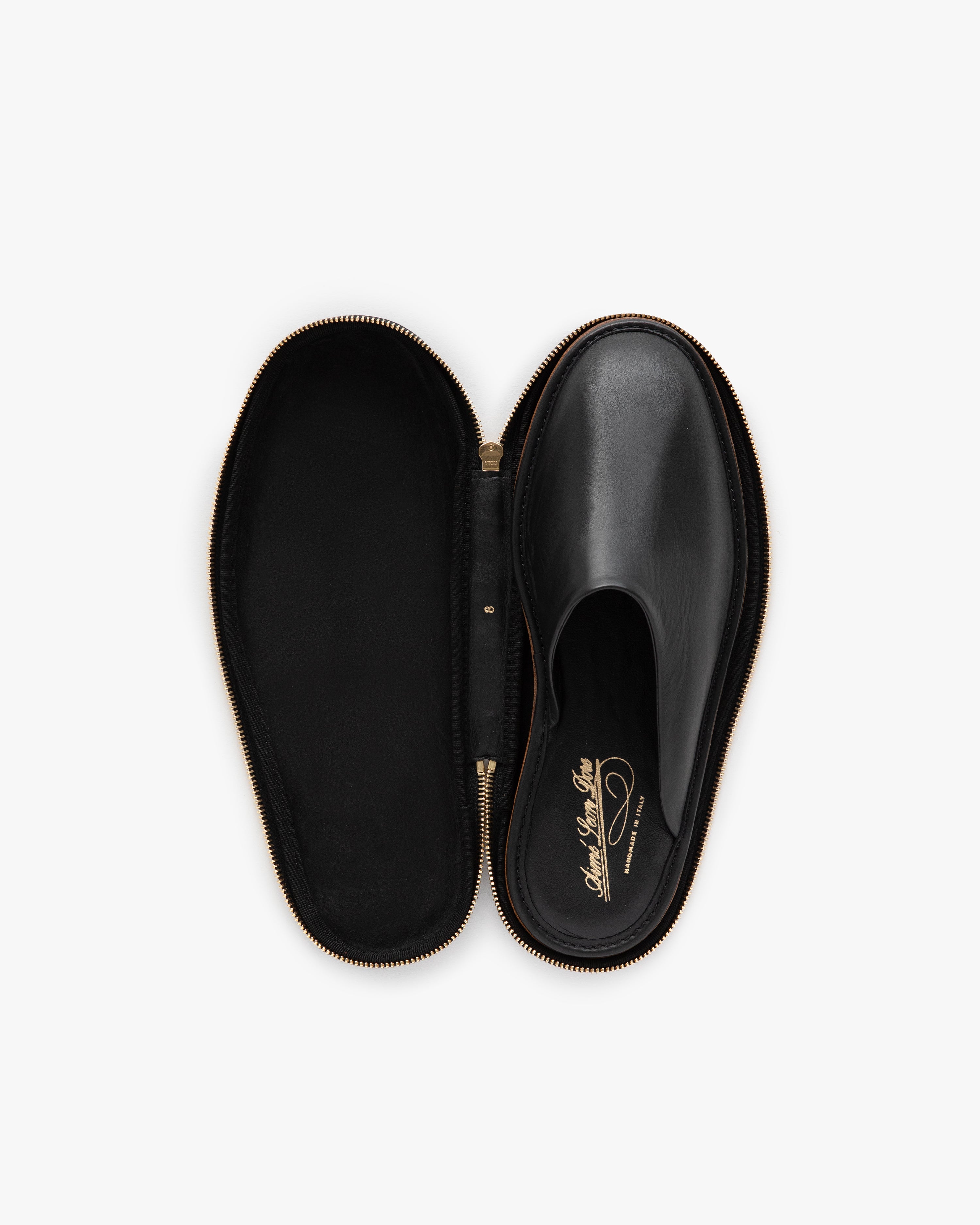 aim-leon-dore-leather-travel-slipper-schwarz-italien image 6